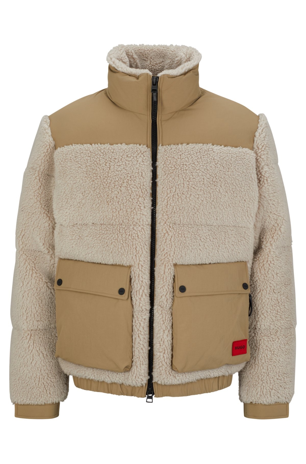 REGULAR-FIT JACKET IN MIXED MATERIALS - 1