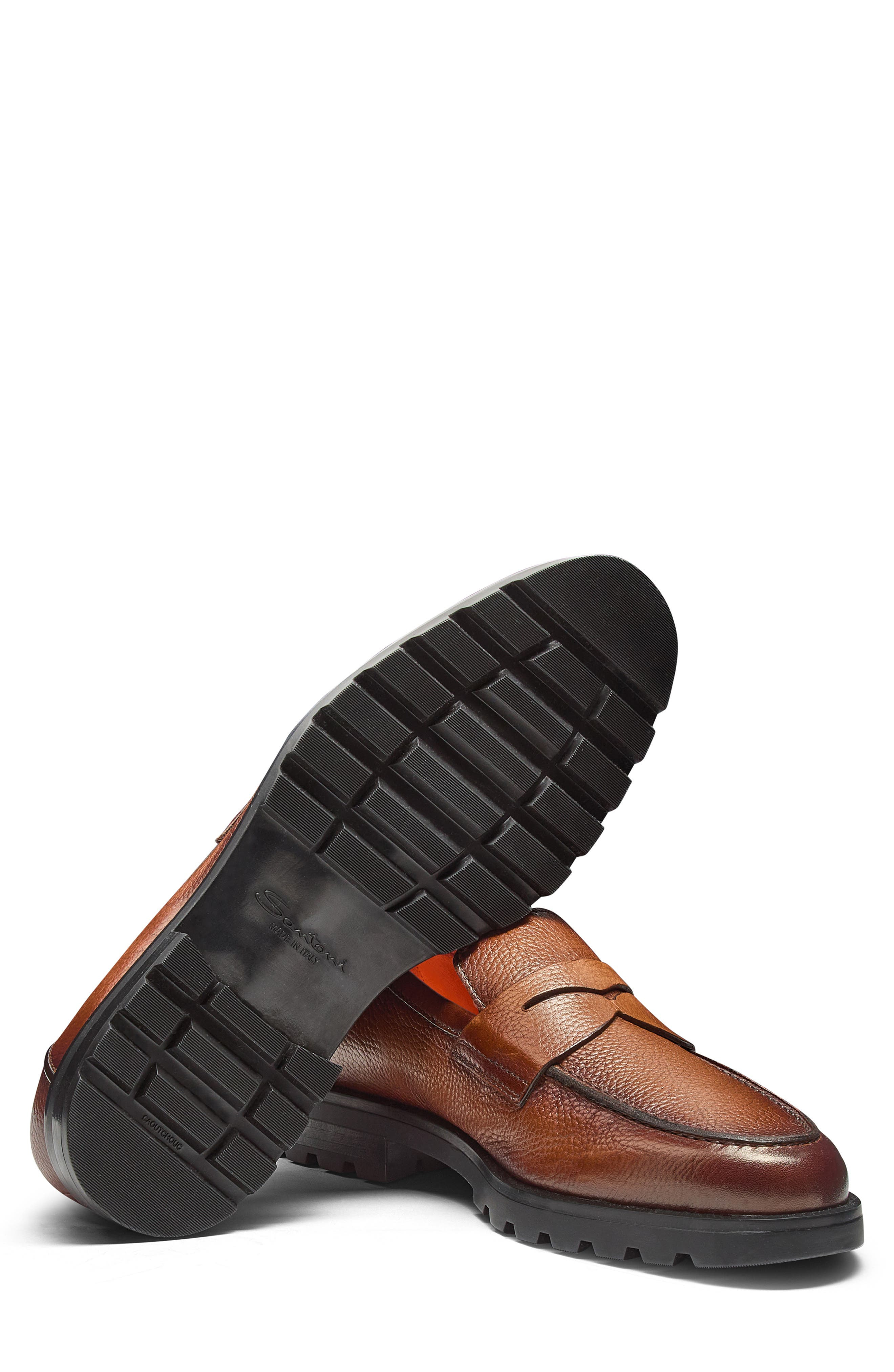 Santoni Rock Penny Loafer in Dark Brown at Nordstrom - 6