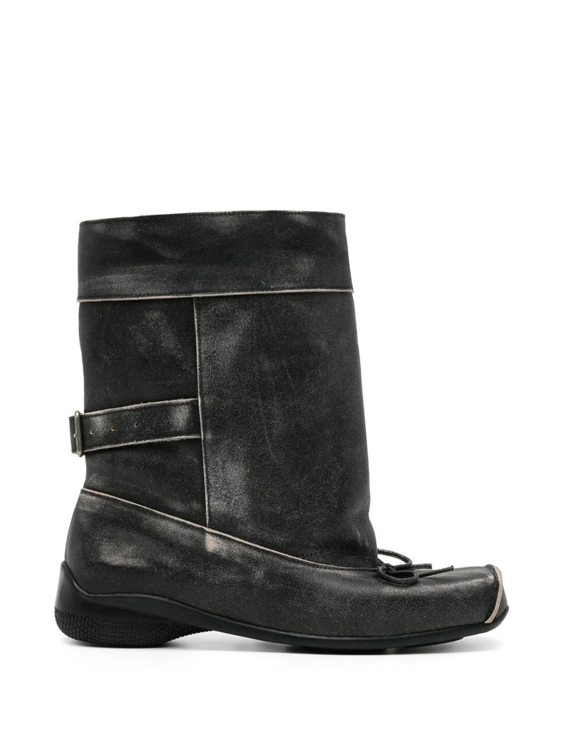 floral-stud ballet biker boots 1