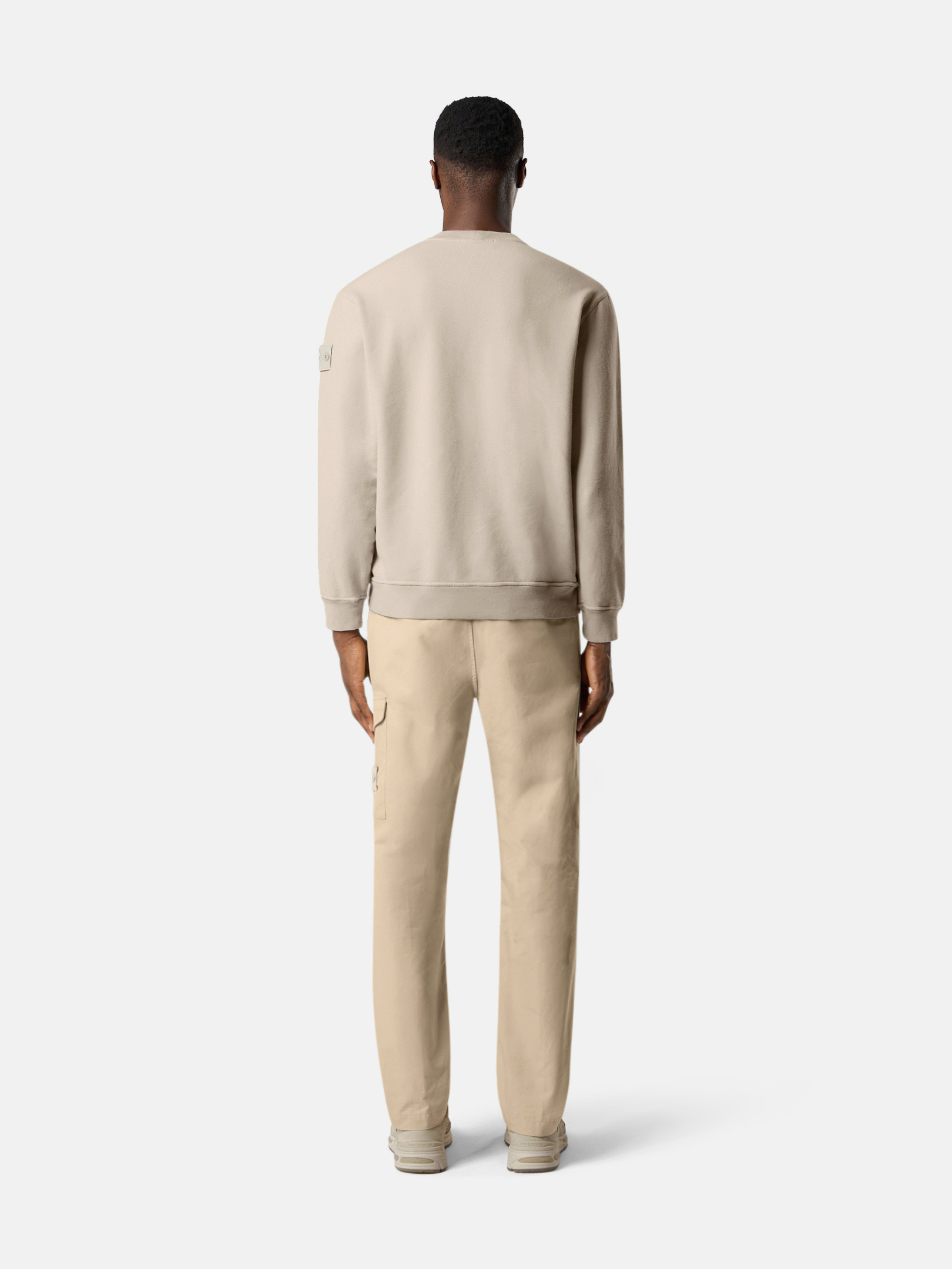 6100069 STRETCH COTTON FLEECE_STONE ISLAND GHOST - 6