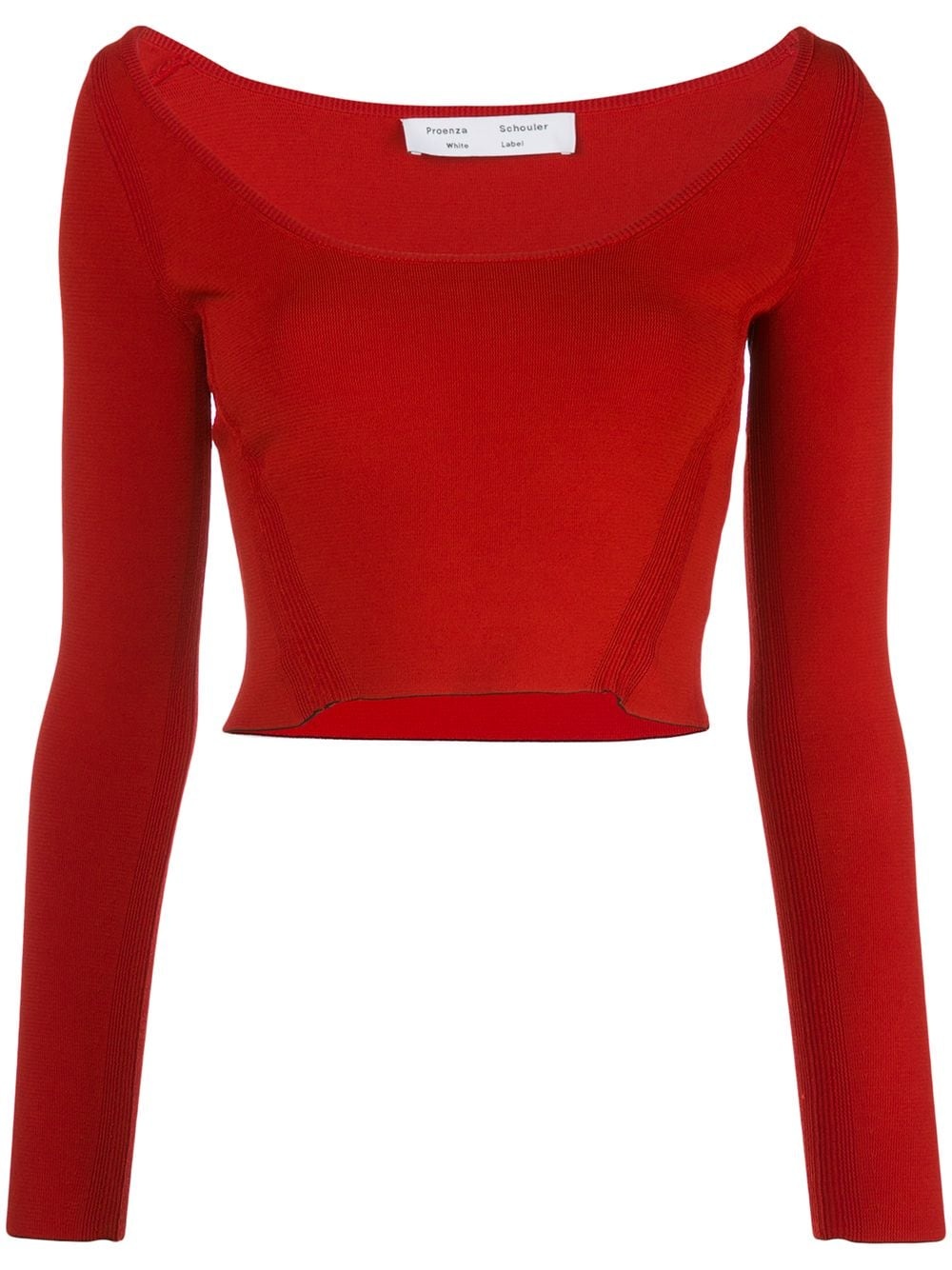 wide scoop-neck knit top - 1