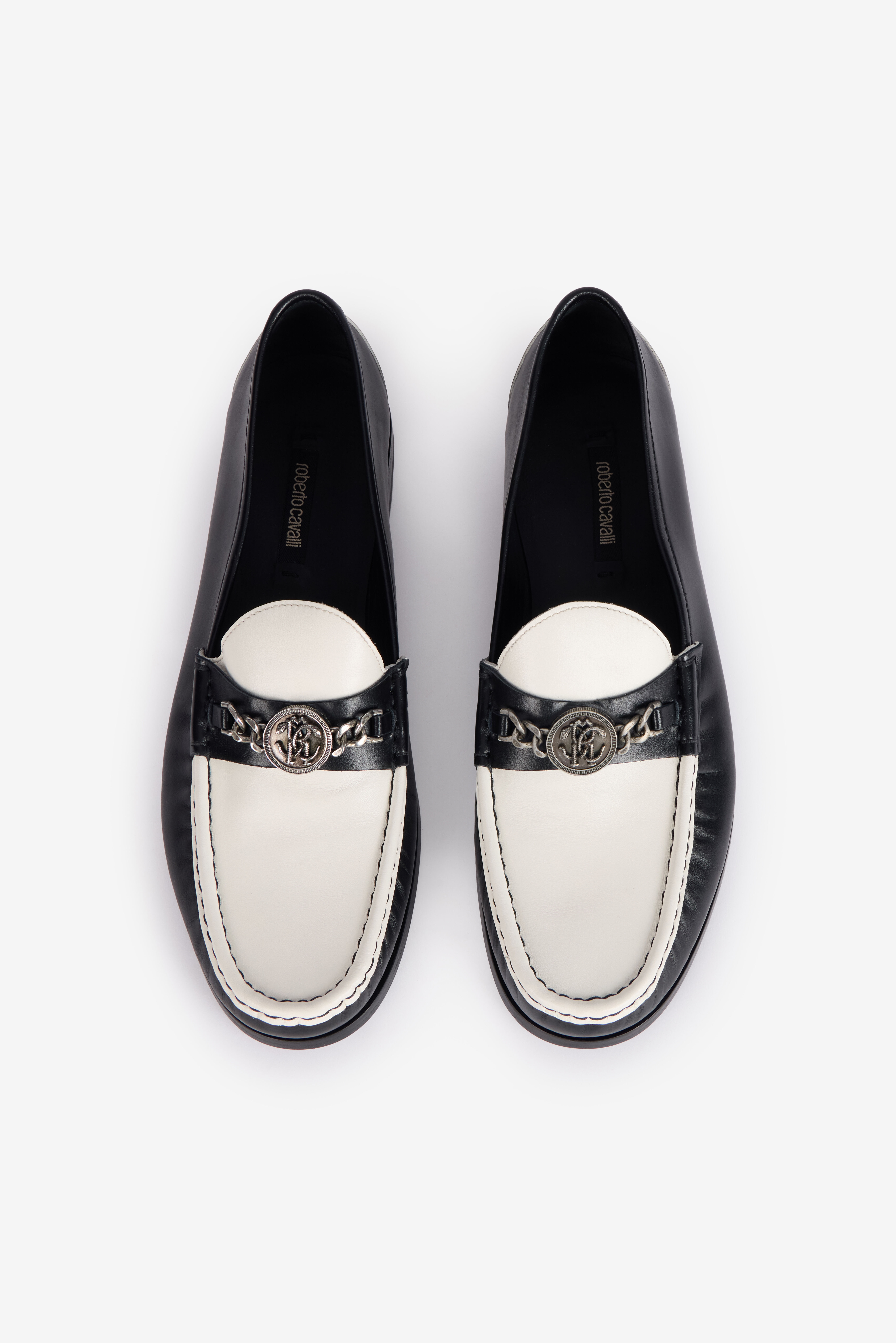Two-Tone Loafers With Mirror Snake Monogram - 5