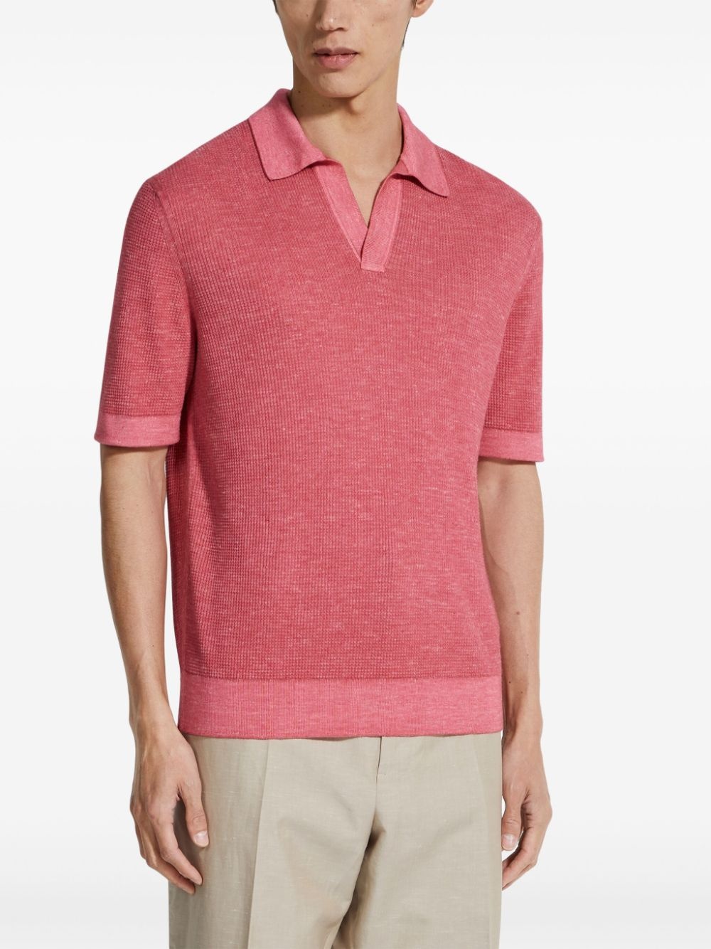 mélange polo shirt - 2