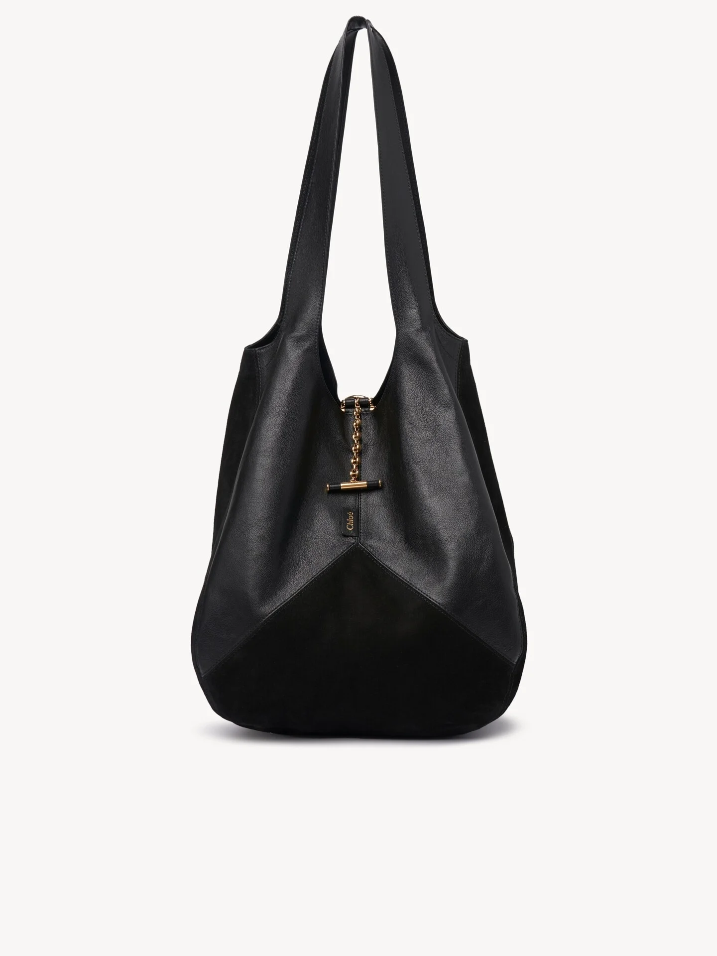 CHLOÉ BALLOON BAG IN GRAINED & SUEDE LEATHER - 1