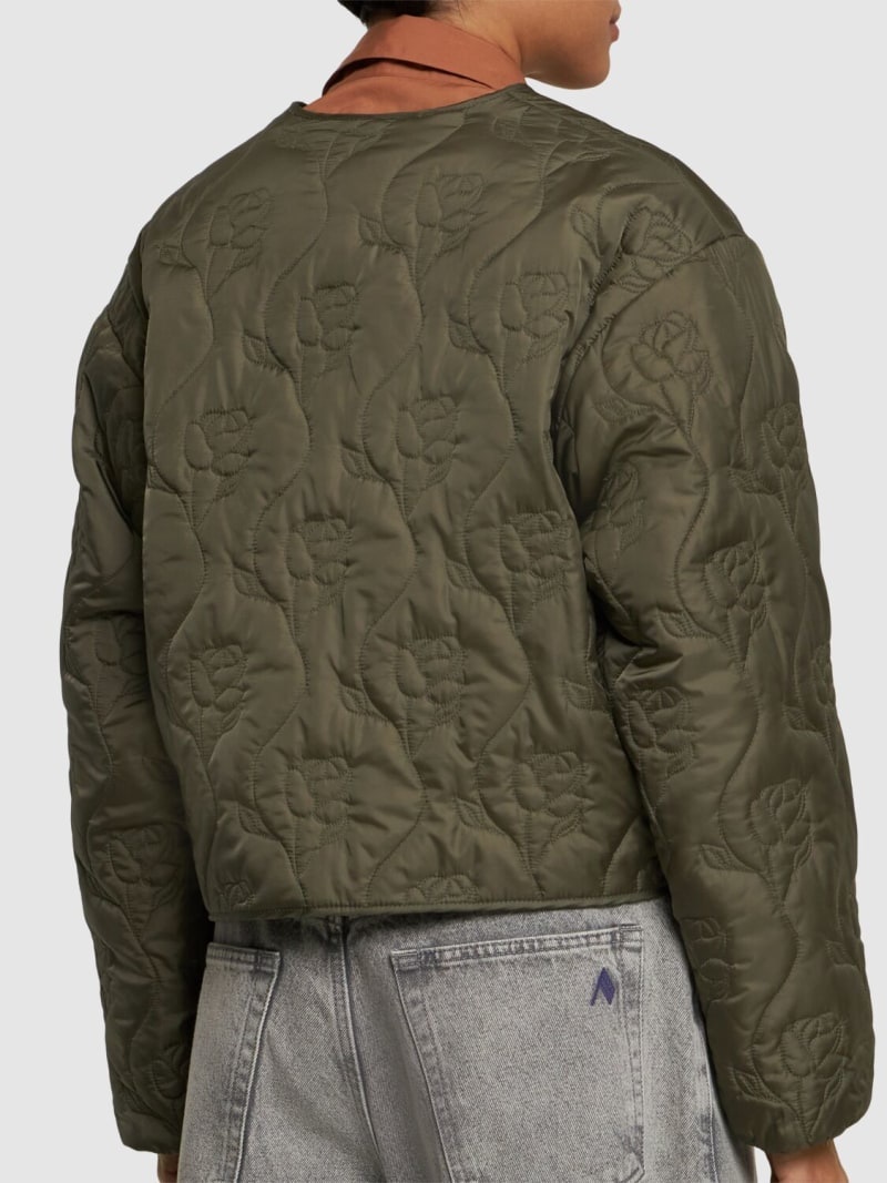 Quilted nylon short jacket - 4