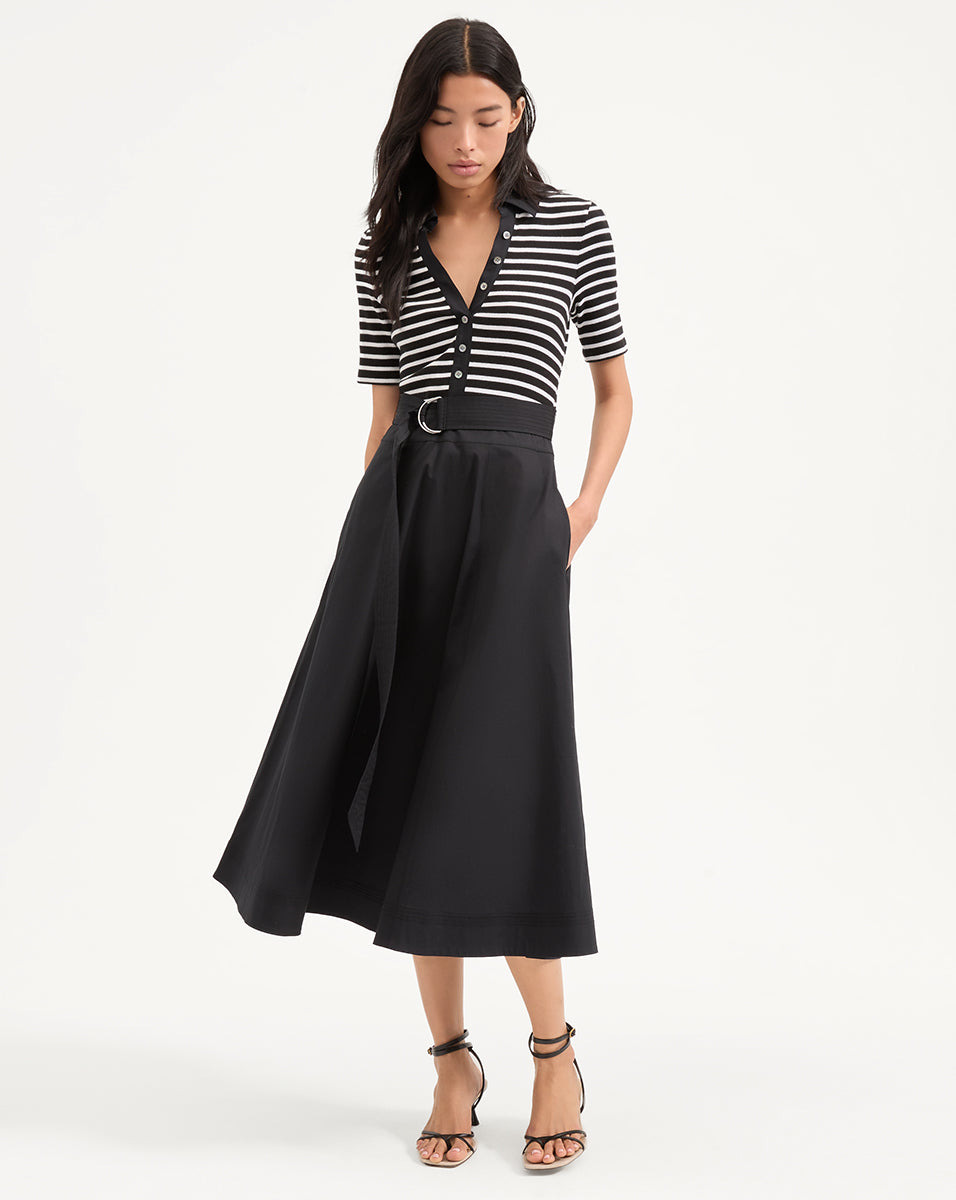 DELISE MIXED MEDIA DRESS - 2