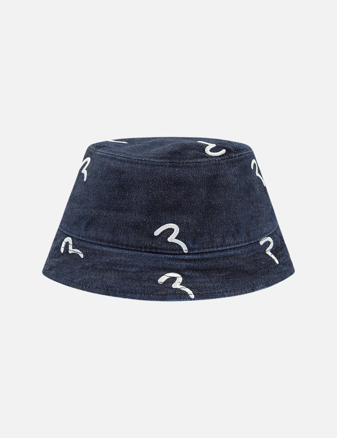 ALLOVER SEAGULL EMBROIDERY DENIM BUCKET HAT - 2