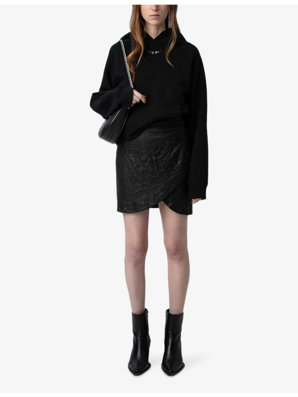 Georgy diamante-wing relaxed-fit cotton-blend hoody - 2