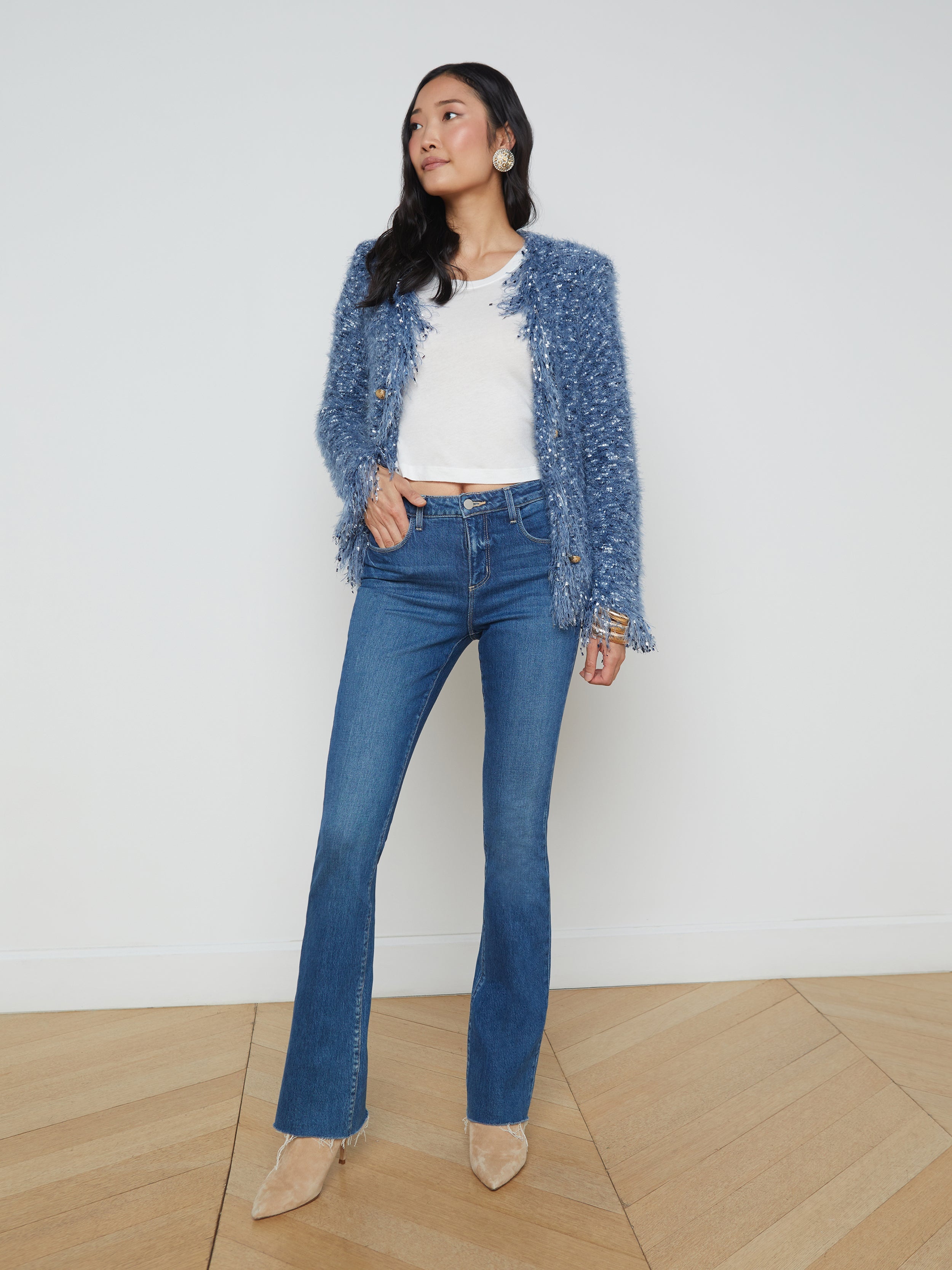 Azure Fringe Cardigan Blazer - 5