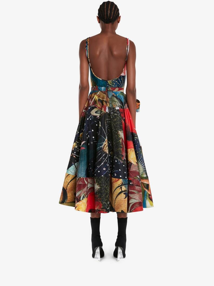 Women's Hieronymus Bosch Bow Slashed Skirt in Multicolor - 4