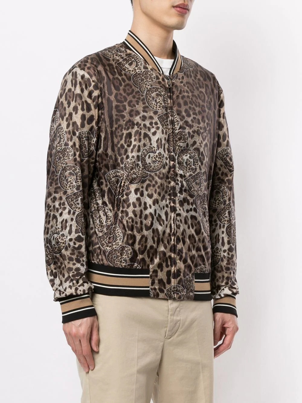 leopard-print bomber jacket - 3