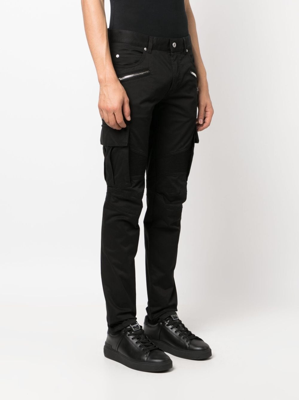 zip-detail skinny-leg trousers - 3