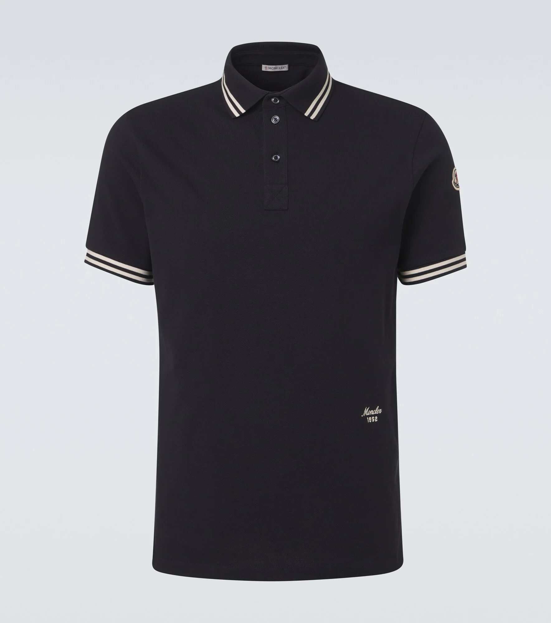 Cotton piqué polo shirt - 1