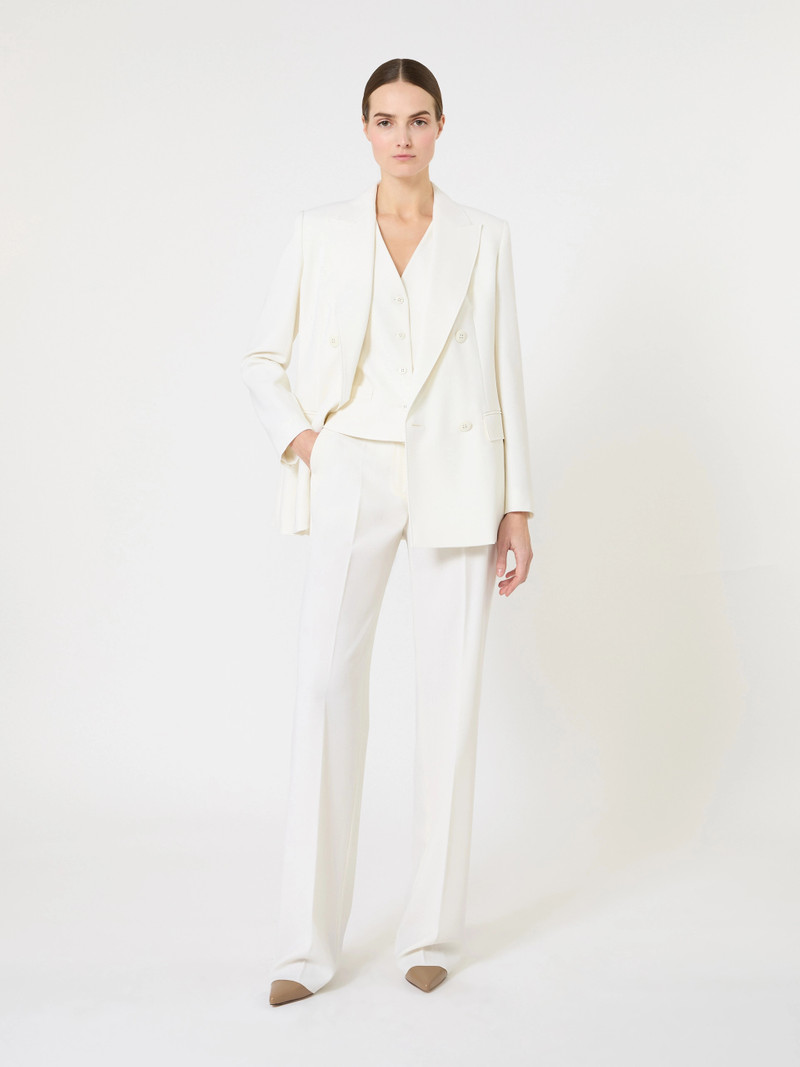 Max Mara Wool crepe gilet - WHITE outlook