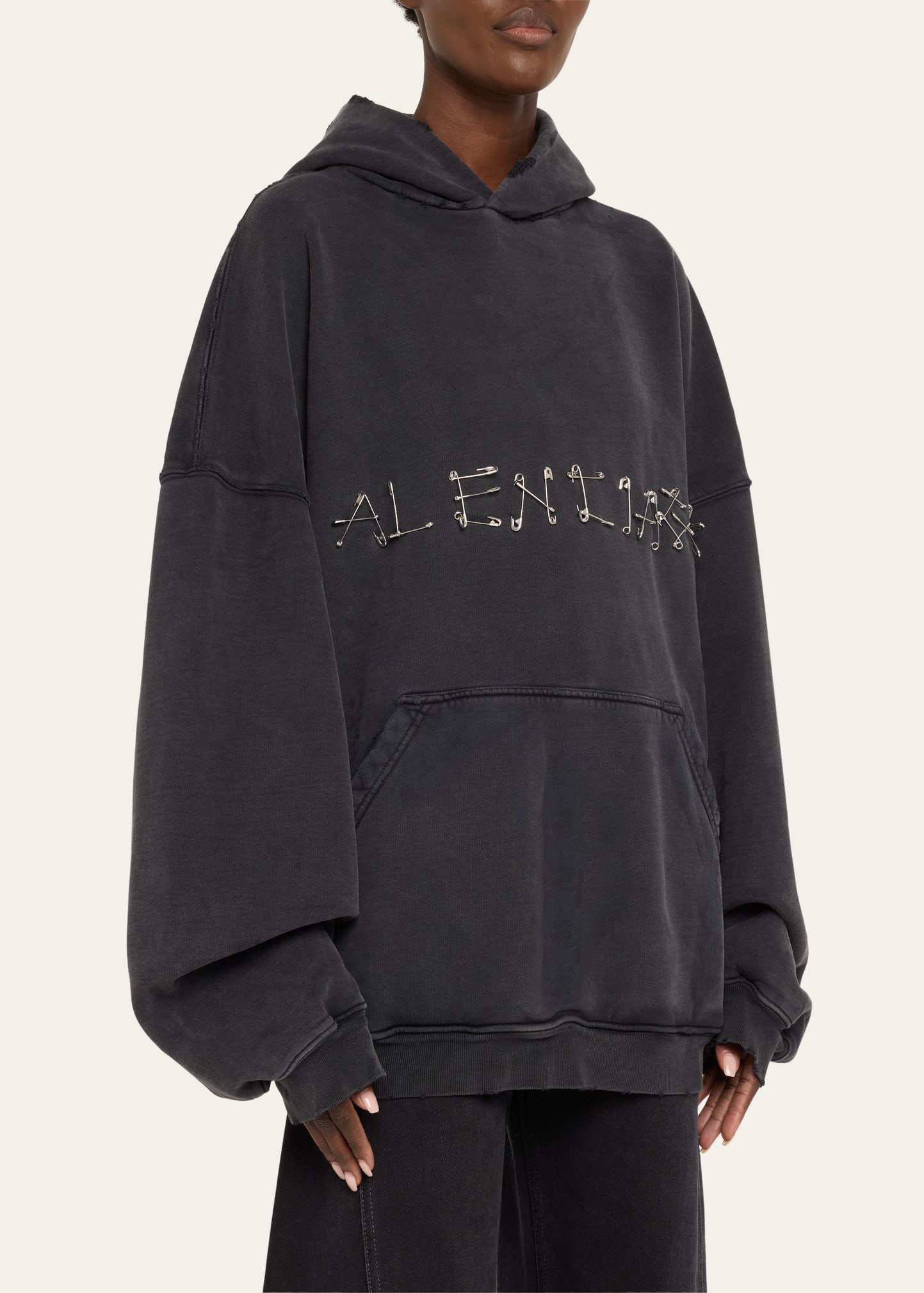 Safety-Pin Logo Oversized Hoodie - 4