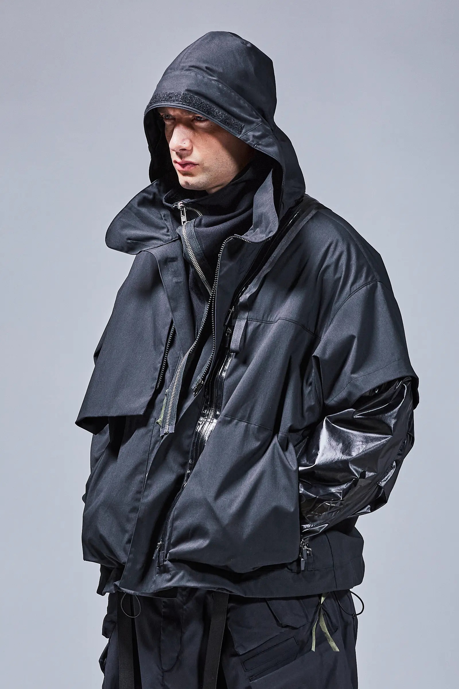 J115K-E Encapsulated Nylon Interops Jacket Black - 56