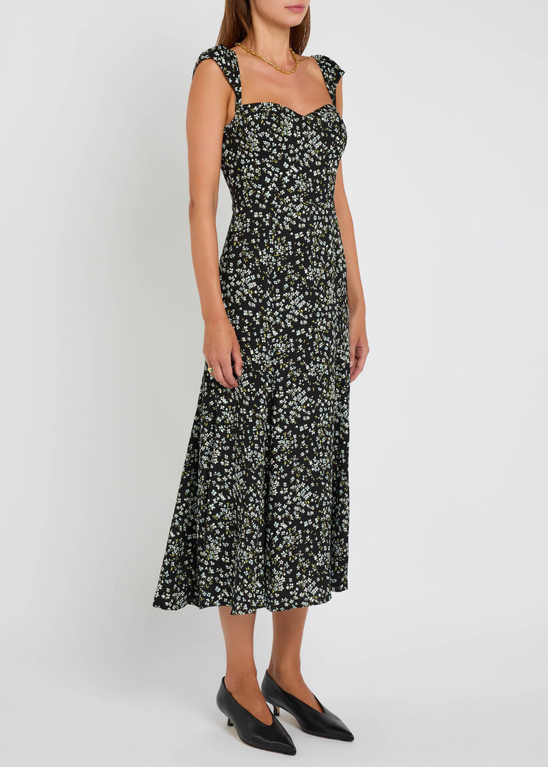 Reformation Reformation Bryson Floral-print Crepe Midi Dress outlook