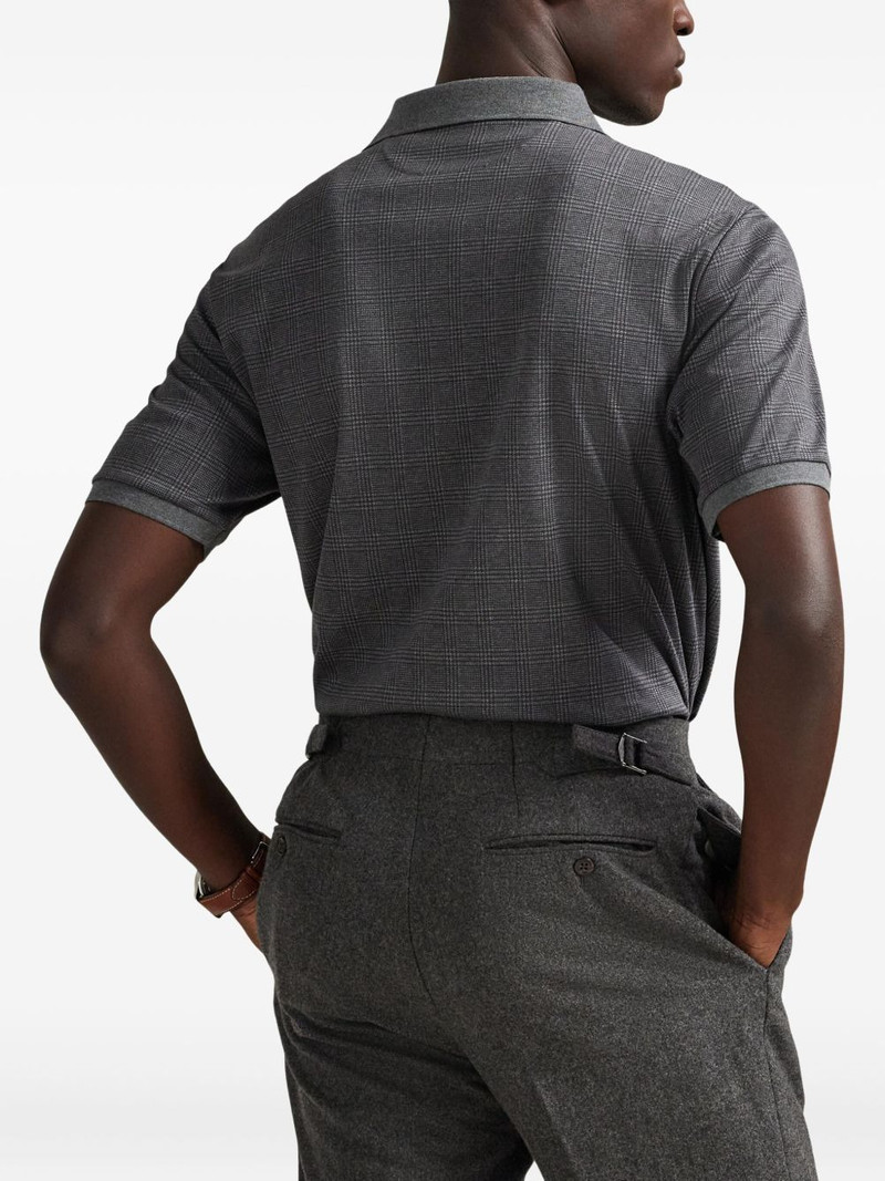 Glen checked short-sleeve polo shirt 4