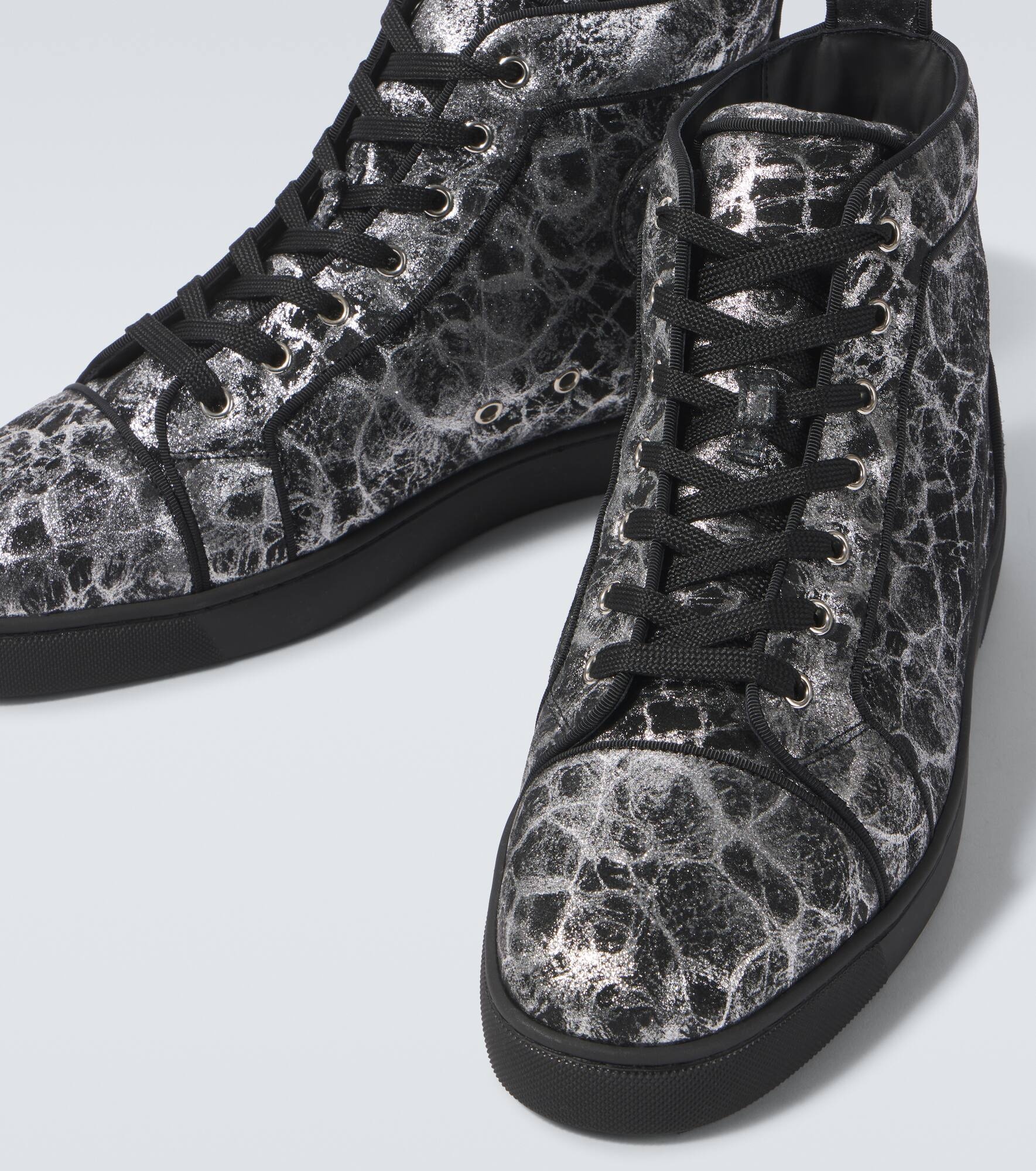 Louis printed leather high-top sneakers - 3