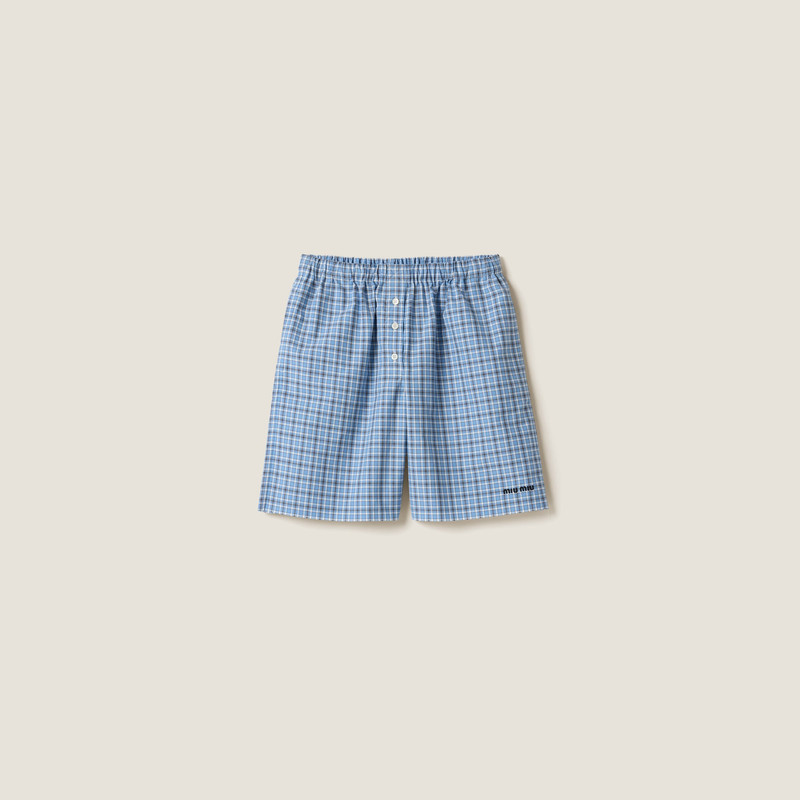 Checked poplin boxer shorts 1