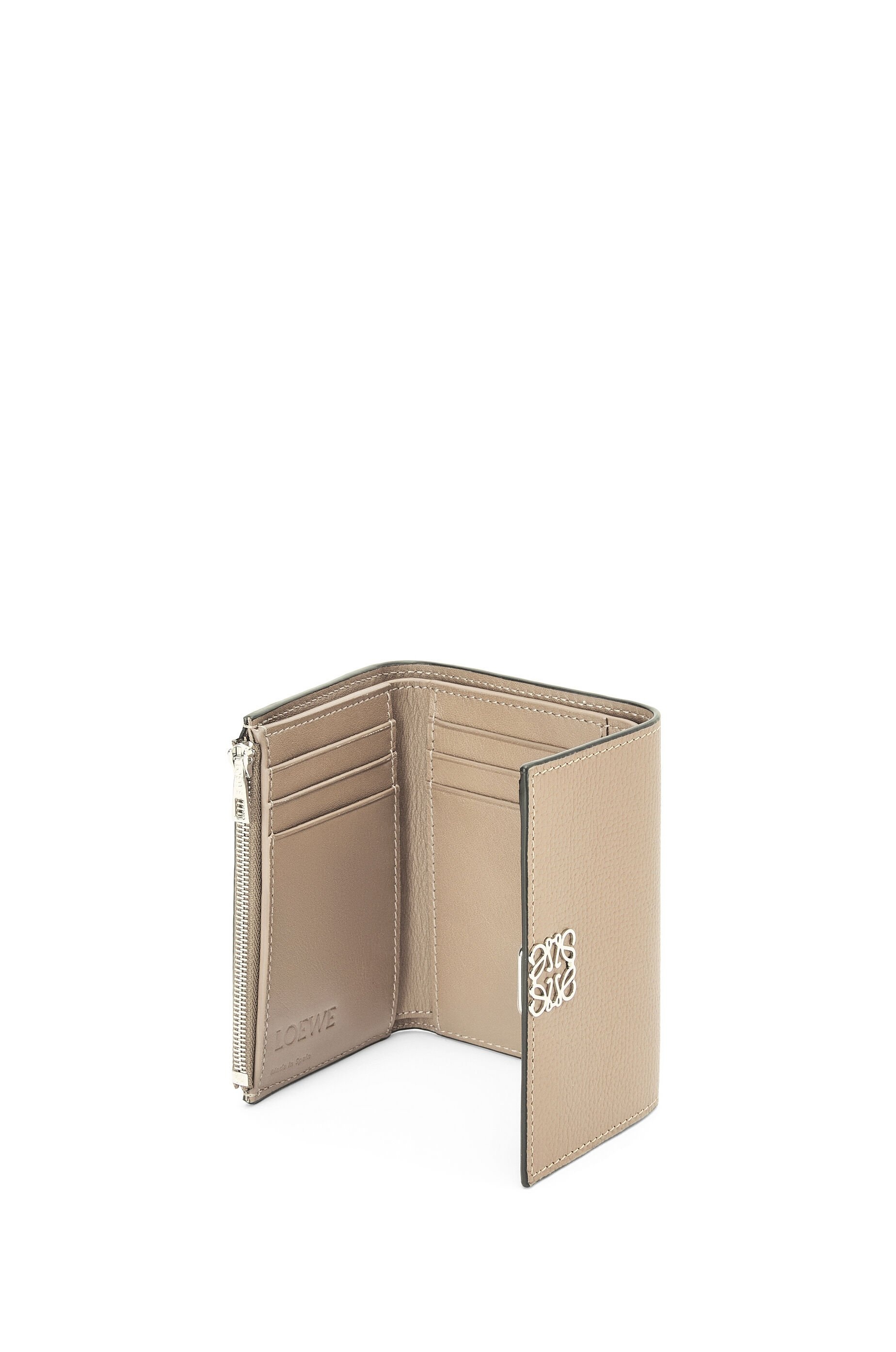 Anagram small vertical wallet in pebble grain calfskin - 3