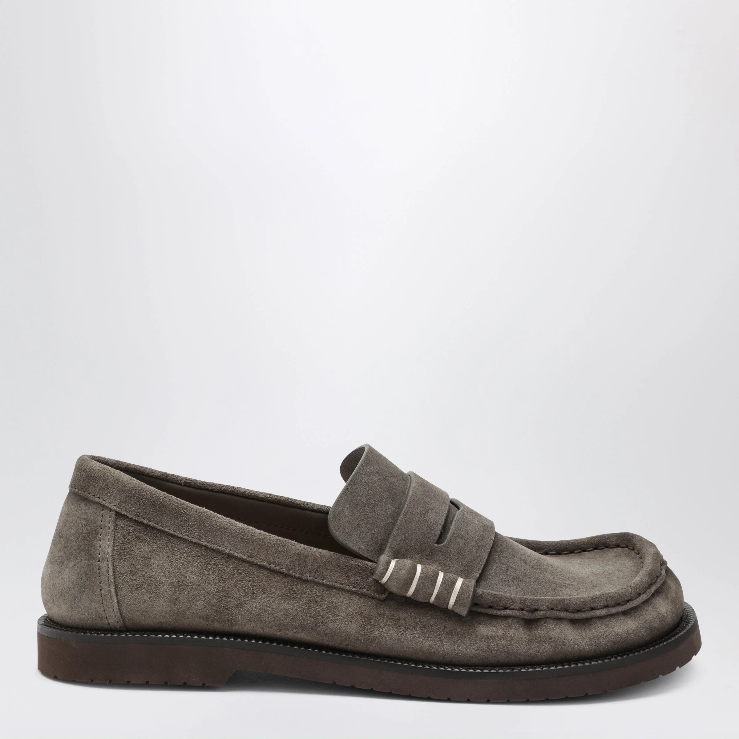 Taupe suede loafers - 1