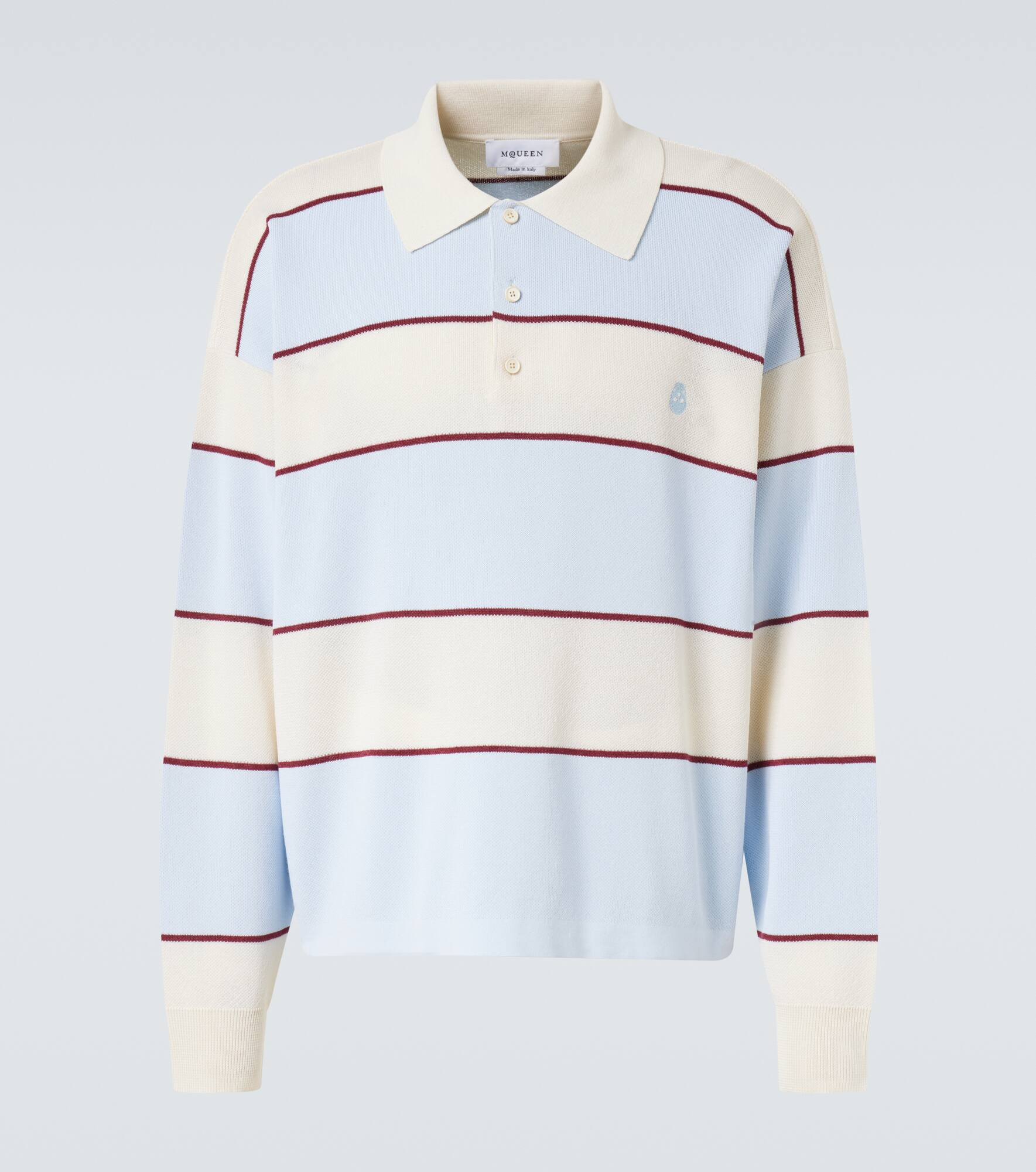 Skull striped polo shirt - 1