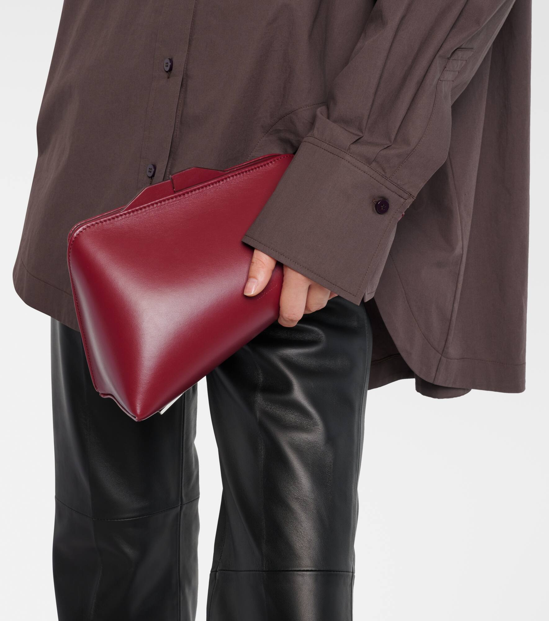 8.30 PM oversized leather clutch - 6