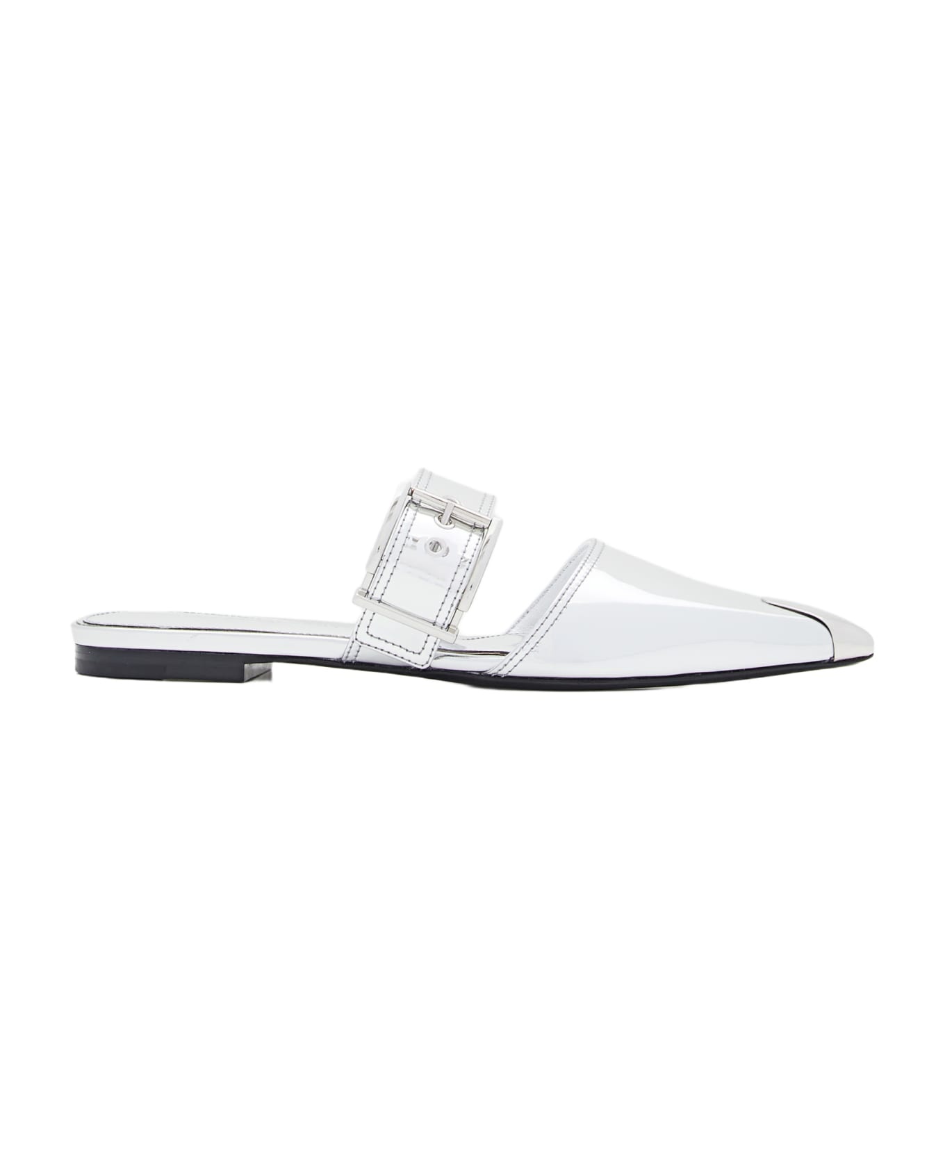 Mirror Pointed Open Back Sandals - 1