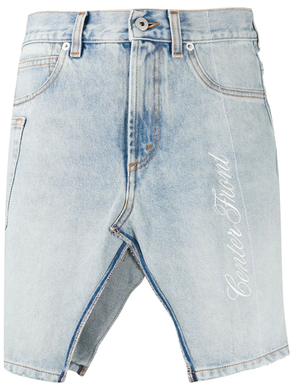 x Sami Miro split detail denim skirt - 1