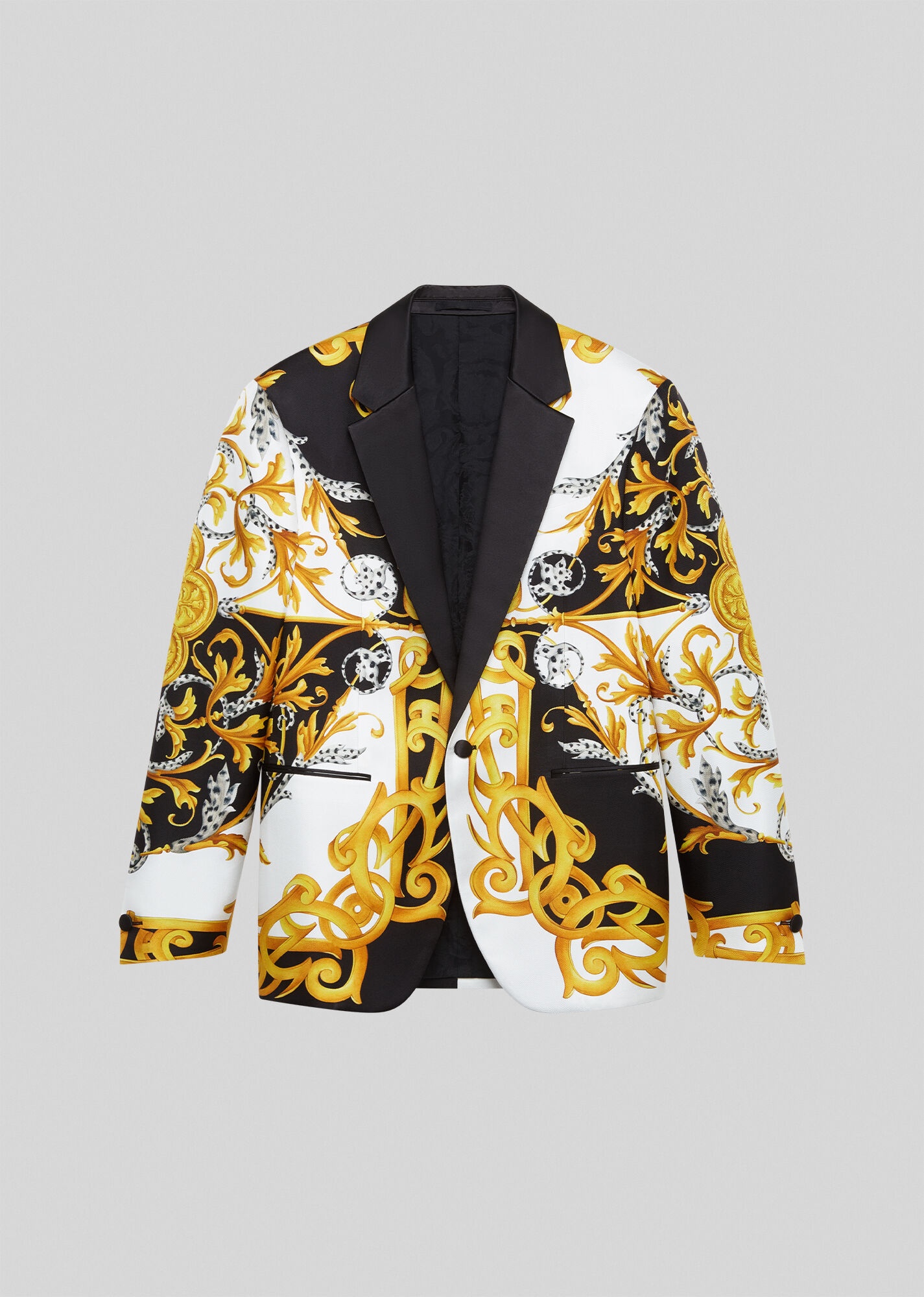 Barocco Acanthus Print Silk Blazer - 1