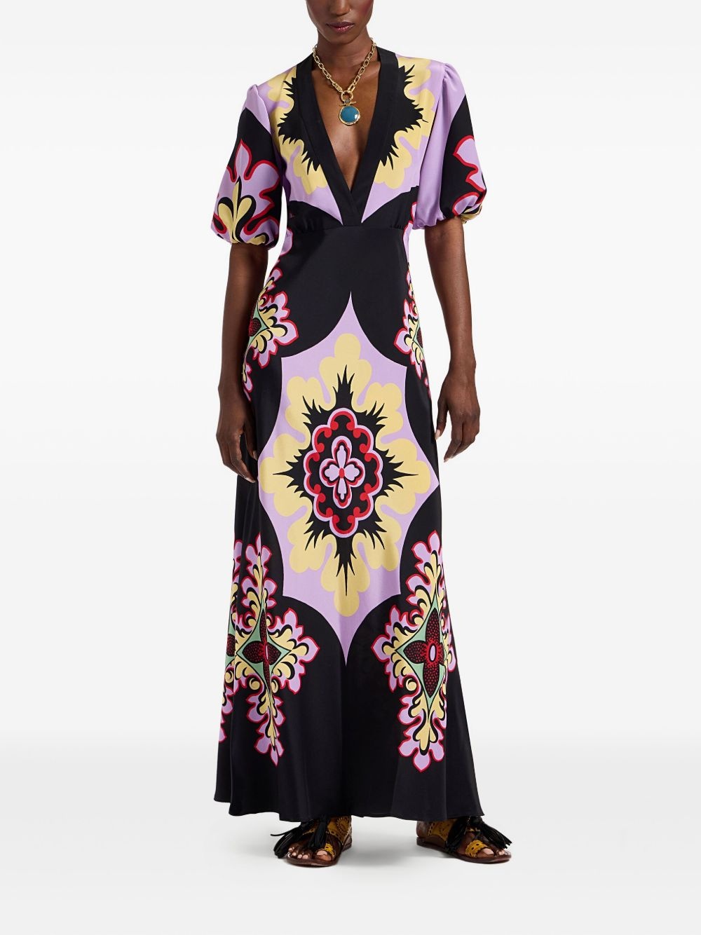 floral-print dress - 2