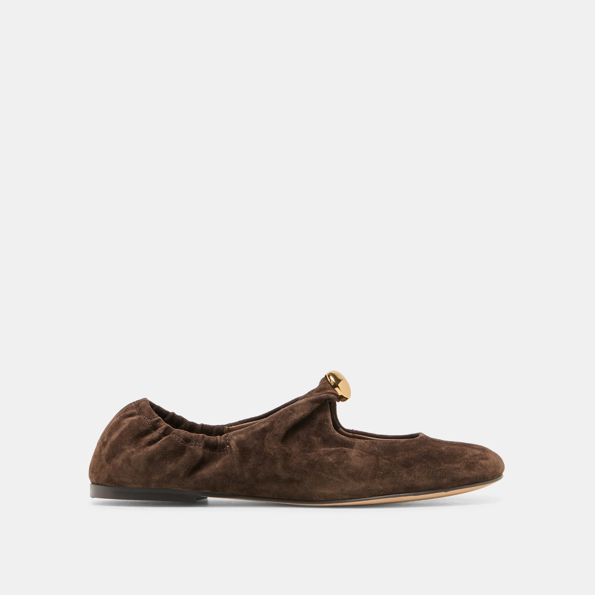 CORNEL FLATS DK BROWN SUEDE - 1