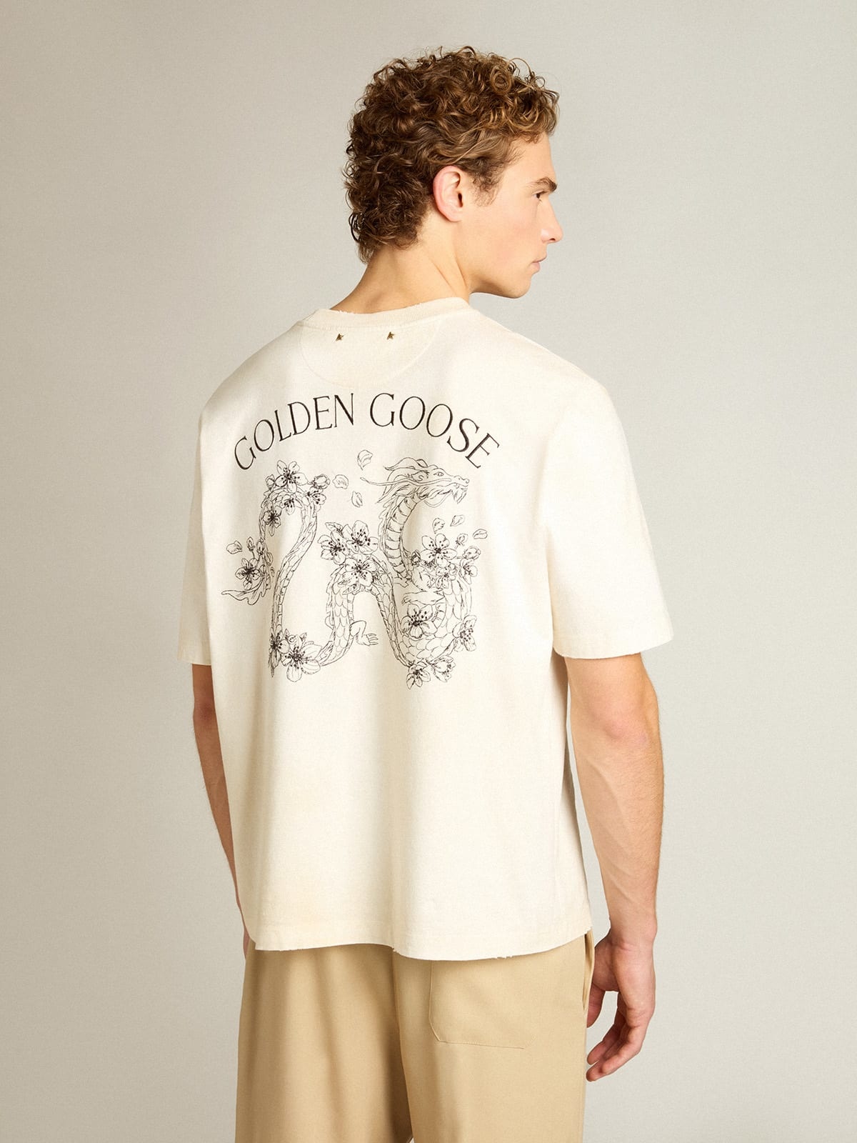 Aged white CNY T-shirt - 4