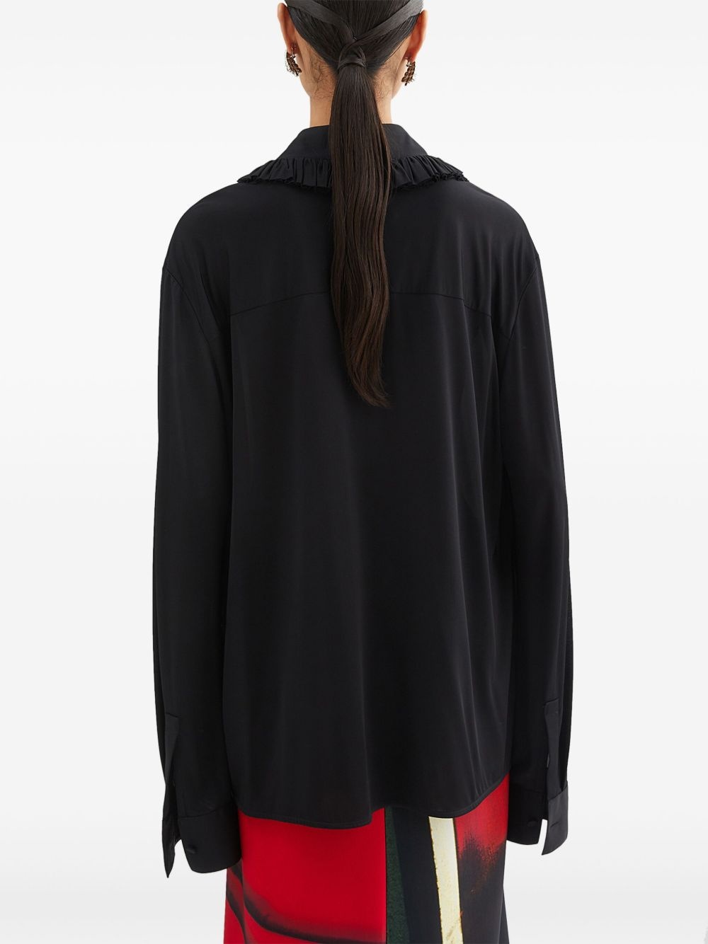 ruffle-collar shirt - 3