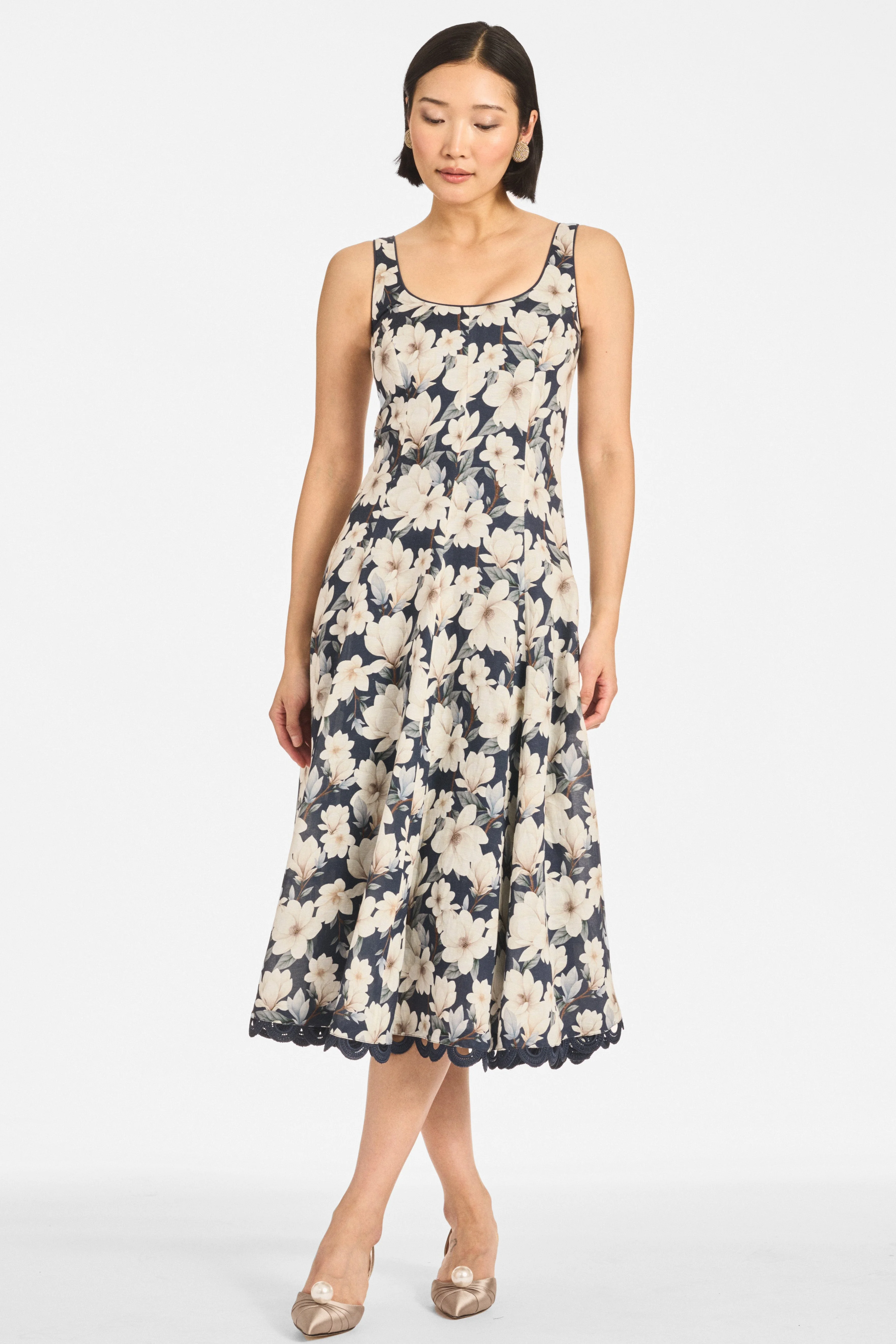TERESA DRESS - MIDNIGHT MAGNOLIA - 1