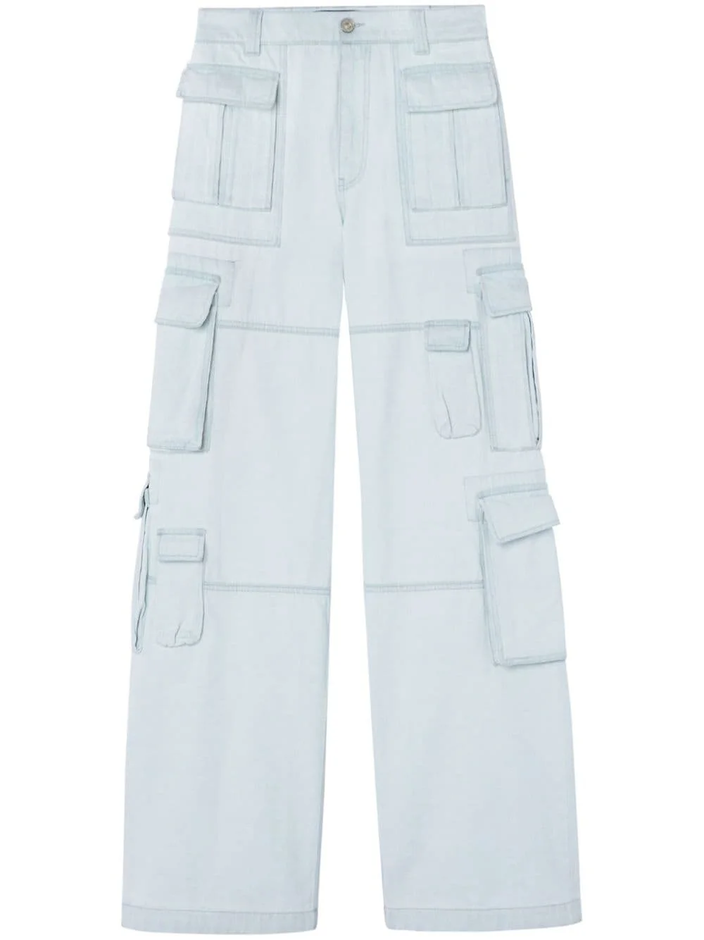 wide-leg cargo jeans - 1