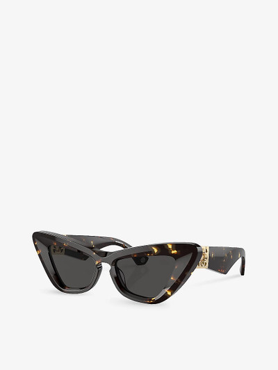 Burberry BE4421U angular-frame acetate sunglasses outlook