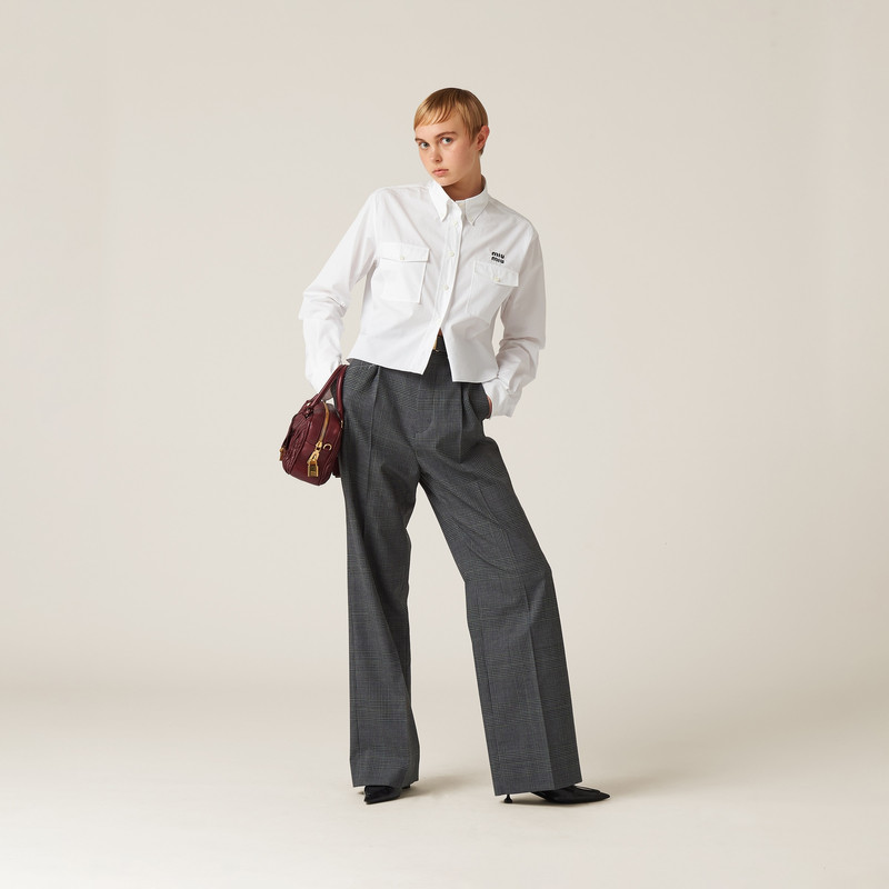 Miu Miu Prince of Wales check pants outlook