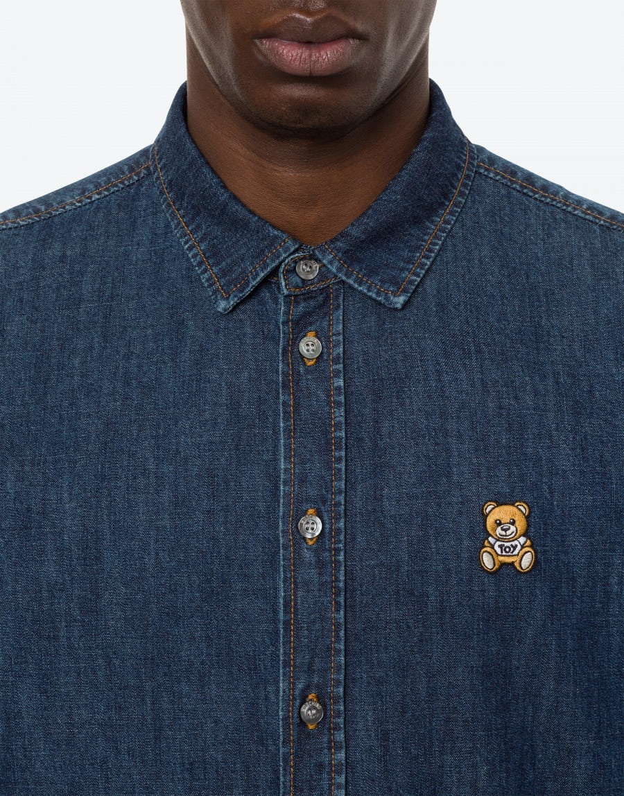 TEDDY EMBROIDERY CHAMBRAY SHIRT - 4