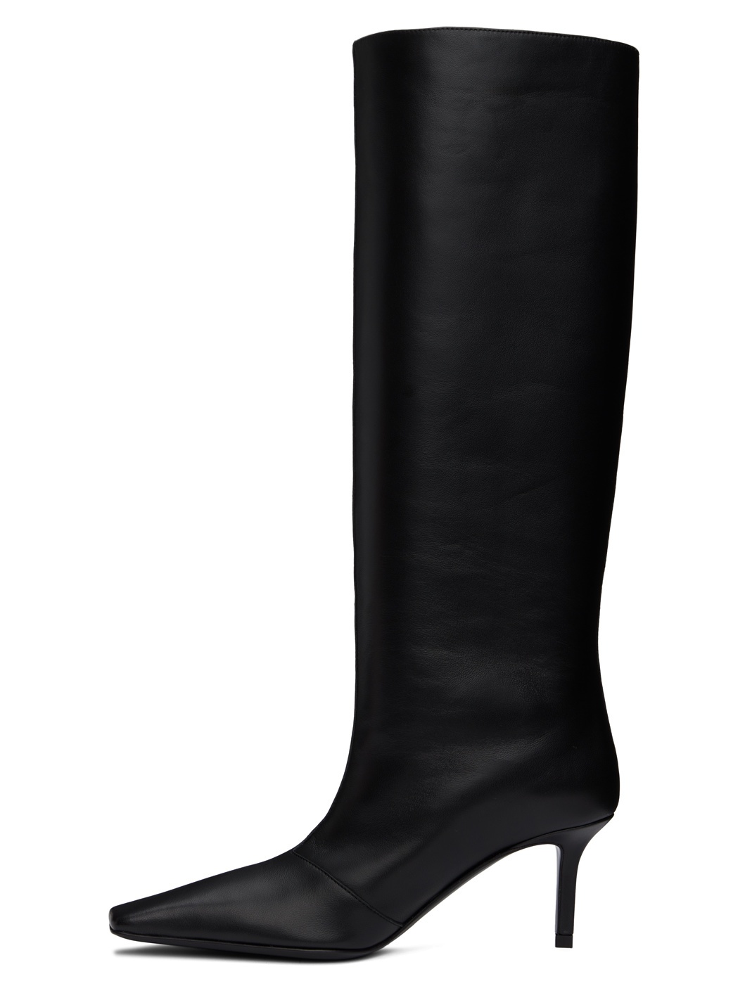 Black Leather Tall Boots - 3