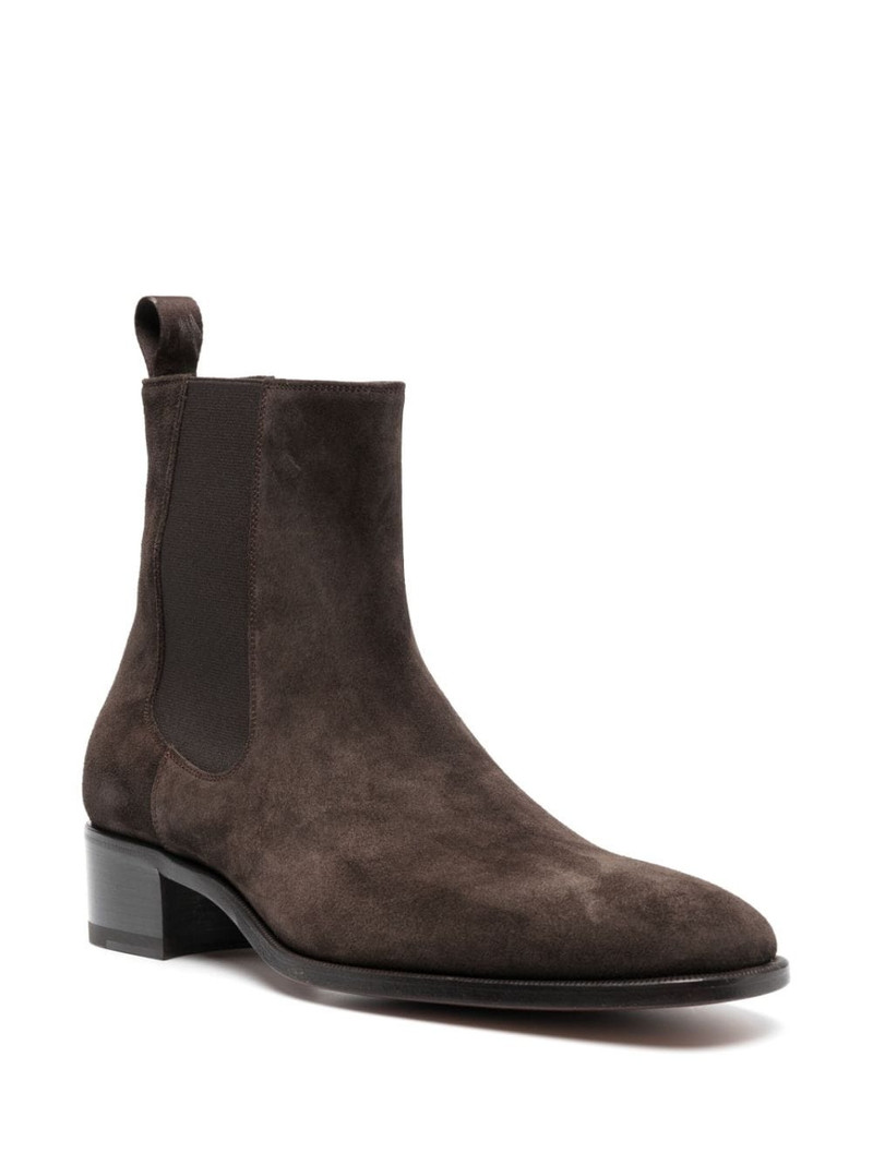 TOM FORD 40mm square-toe leather boots outlook