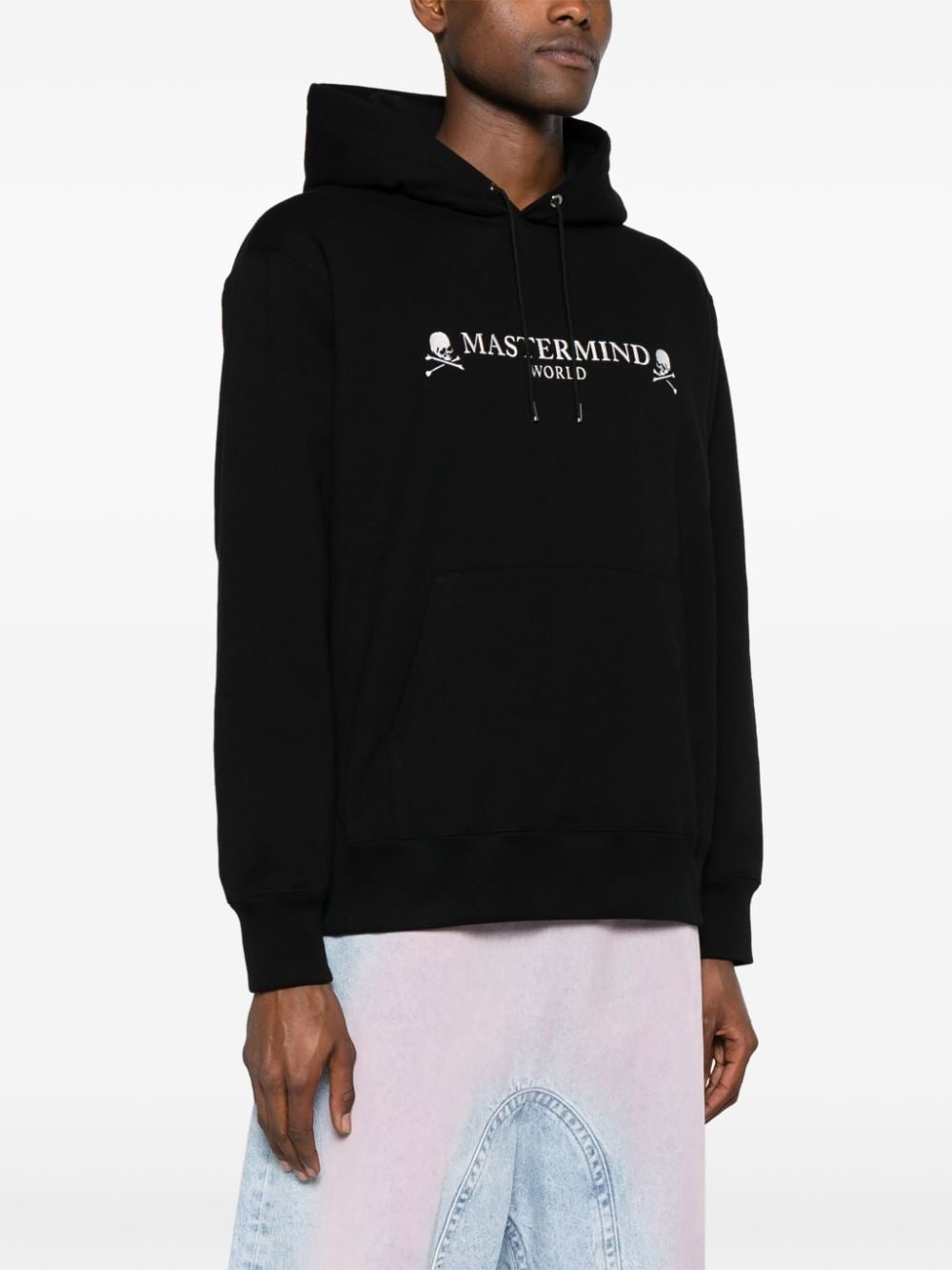 Skull-print cotton hoodie - 3