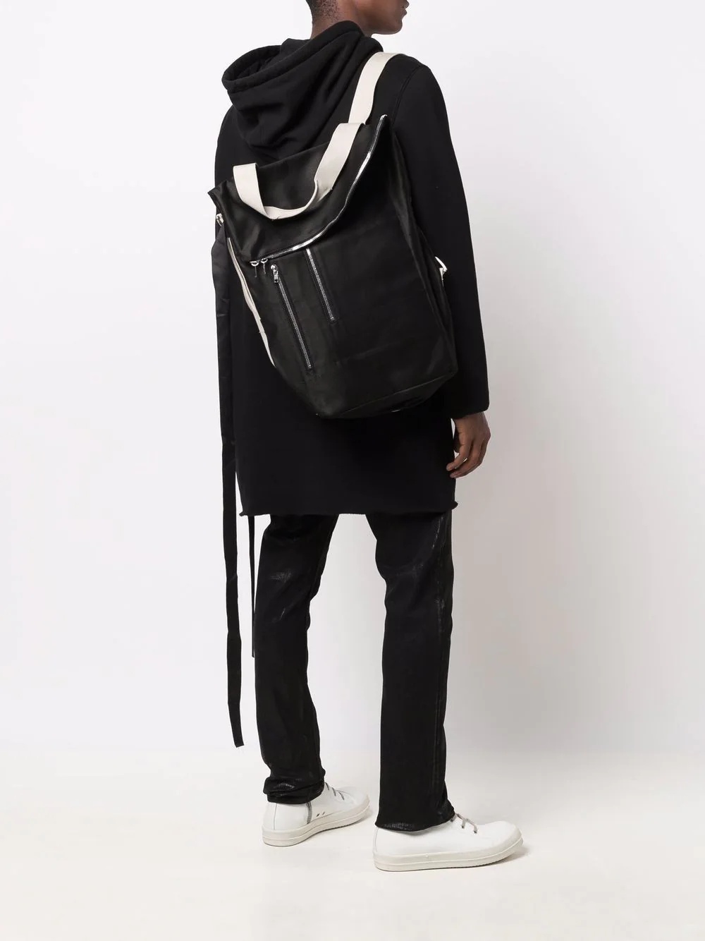 asymmetric canvas backpack - 2