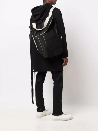 Rick Owens DRKSHDW asymmetric canvas backpack outlook