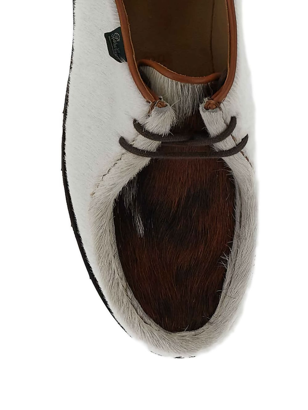 calf-hair lace-up derby shoes - 3