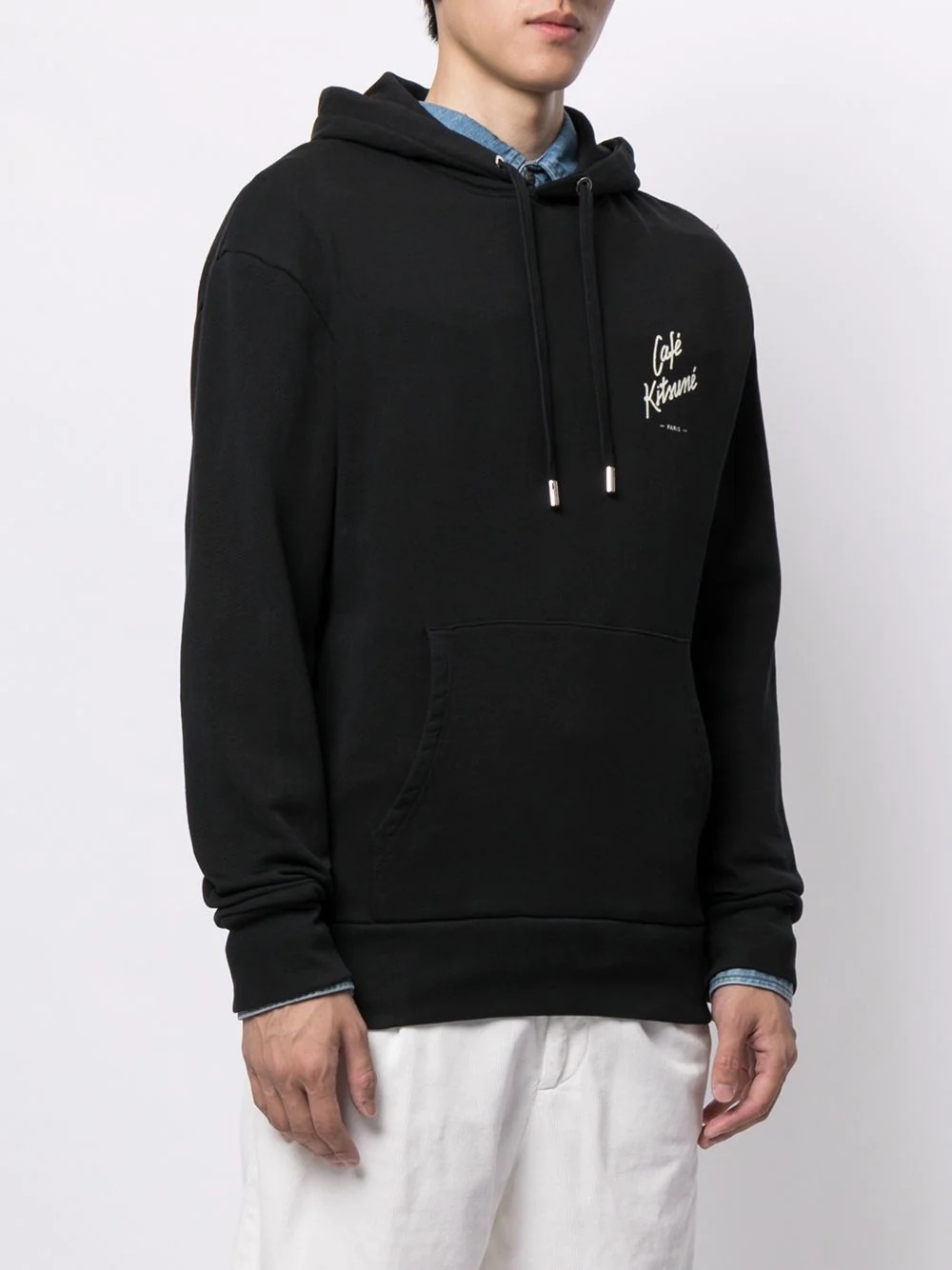 Café Kitsuné print drawstring hoodie - 4