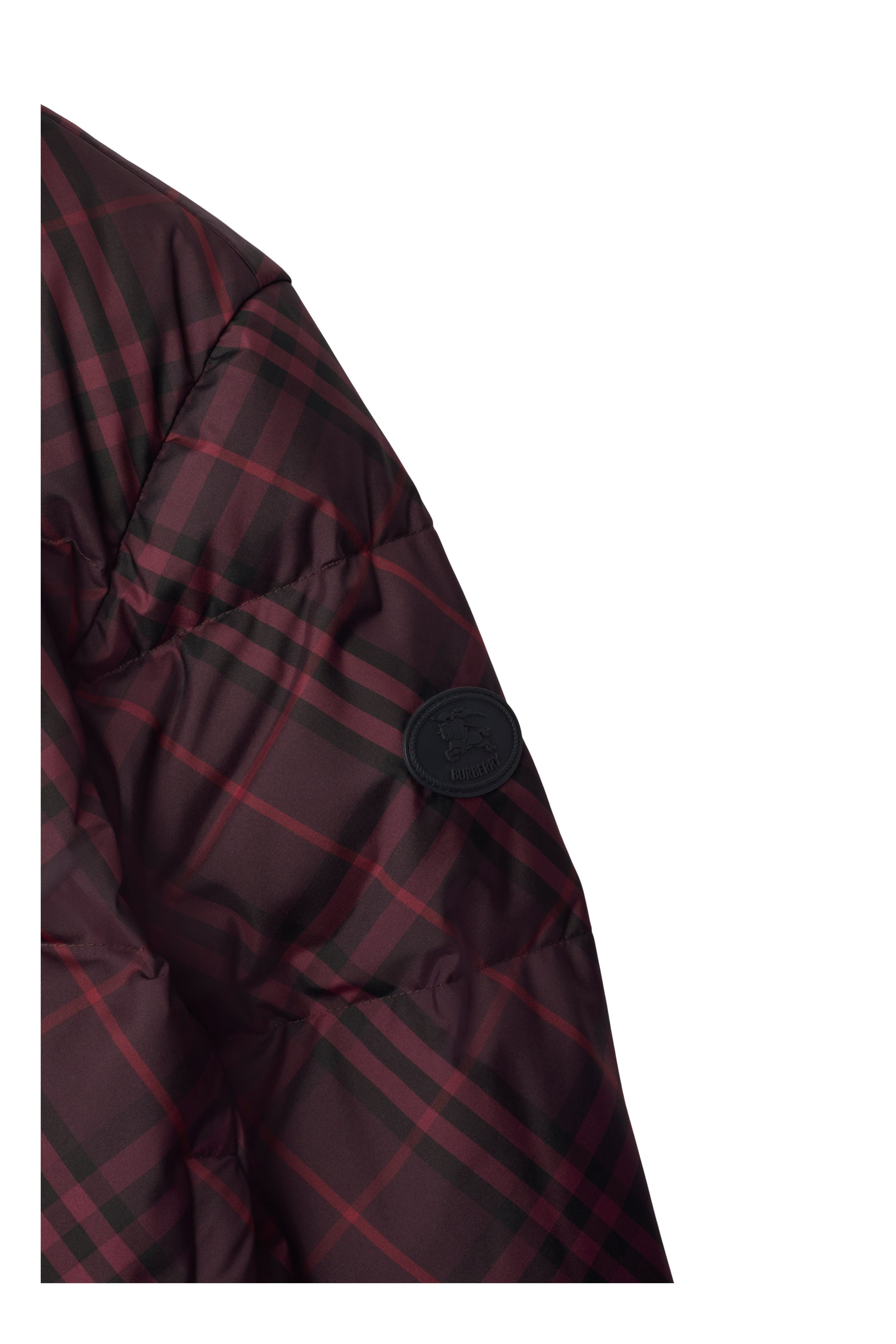 burberry Check Ambleside Puffer Jacket in Wine Red at Nordstrom - 5