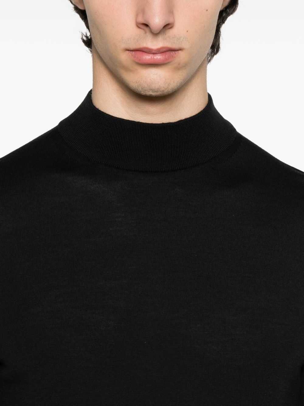 high-neck wool sweater - 5