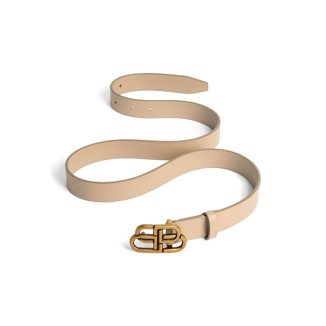 Women's Bb Thin Belt  in Latte - 2